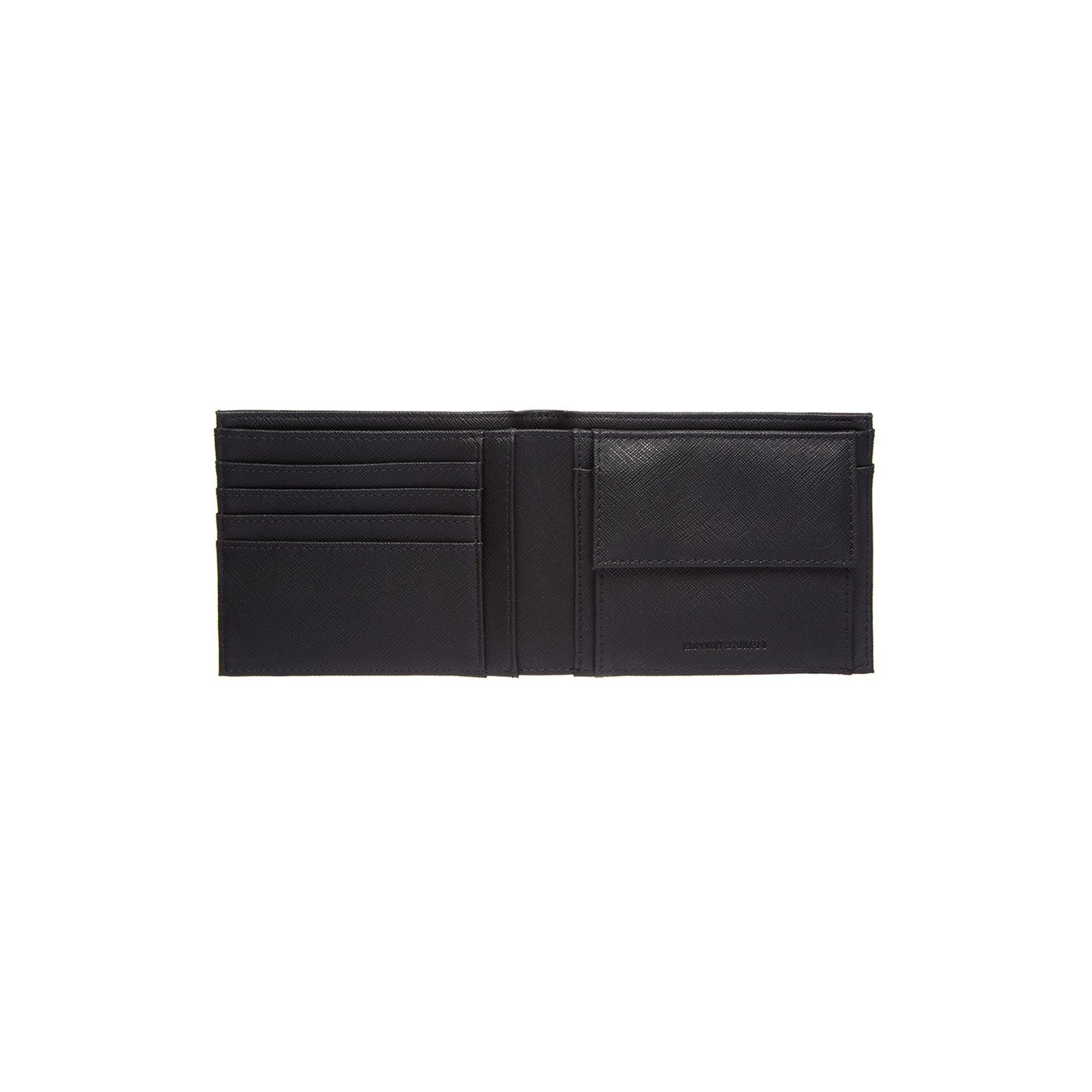 Black 81072 - Emporio Armani - Men's Badge Billfold Wallet - 2