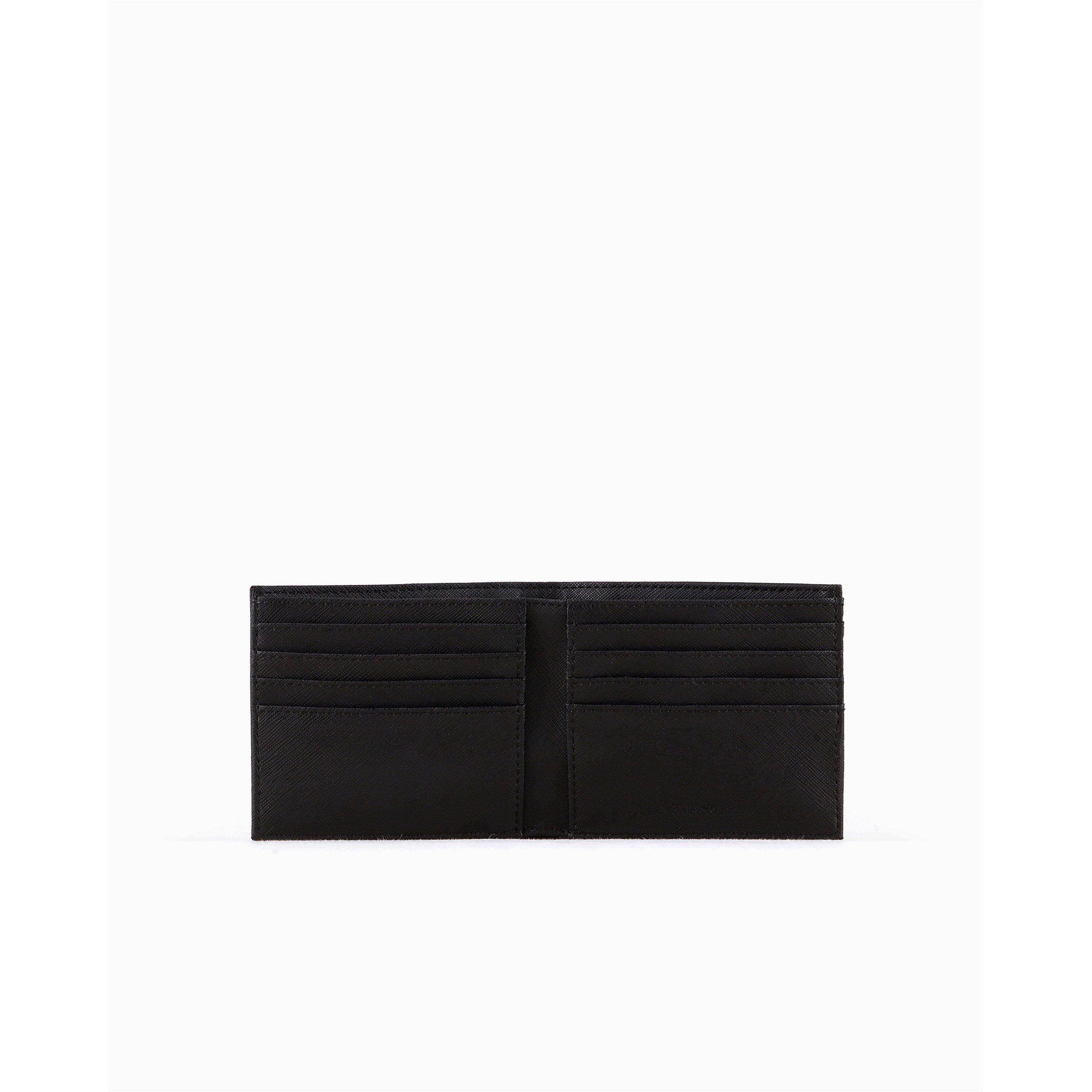 Black 81072 - Emporio Armani - Men's Badge Billfold Wallet - 7