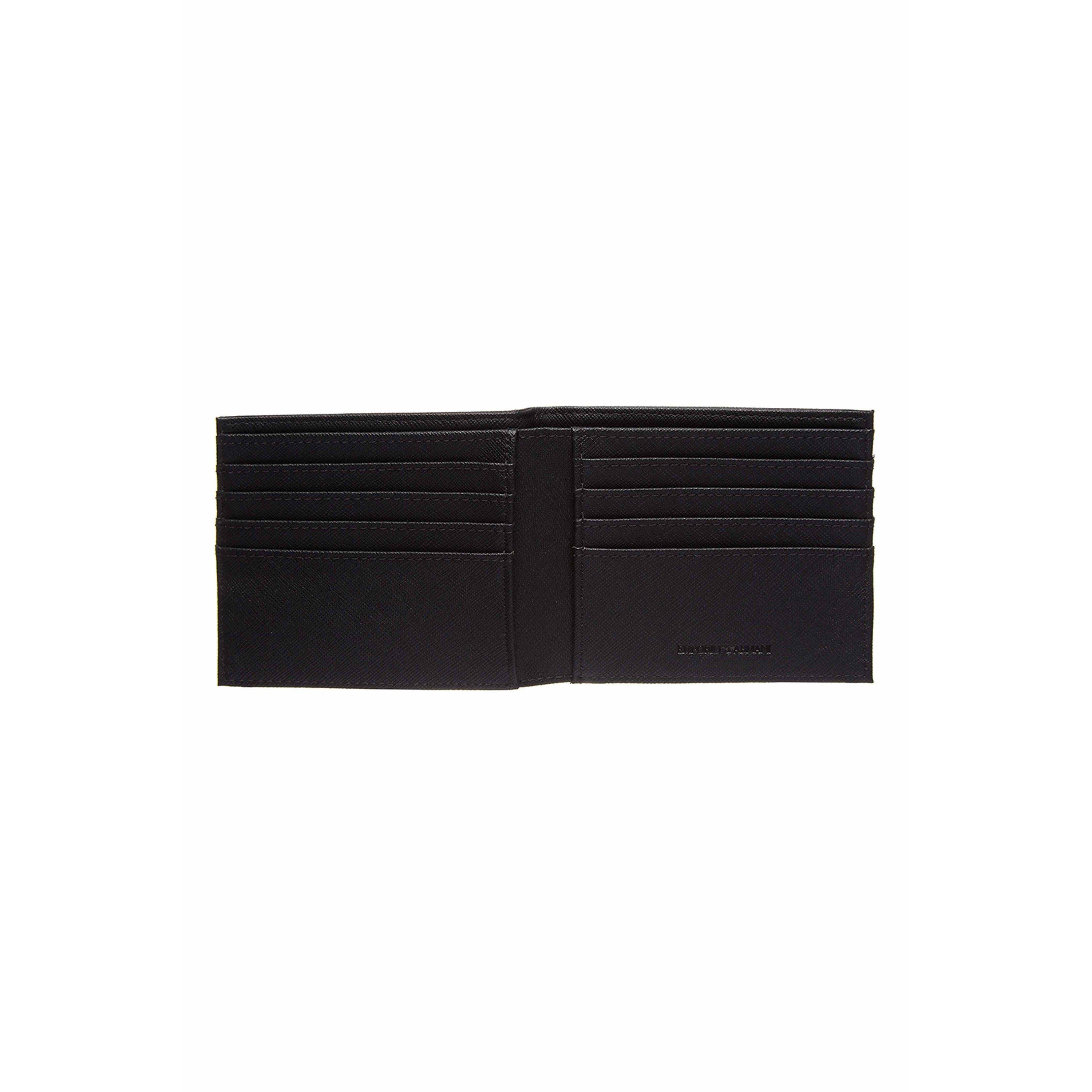 Black 81072 - Emporio Armani - Men's Badge Billfold Wallet - 3