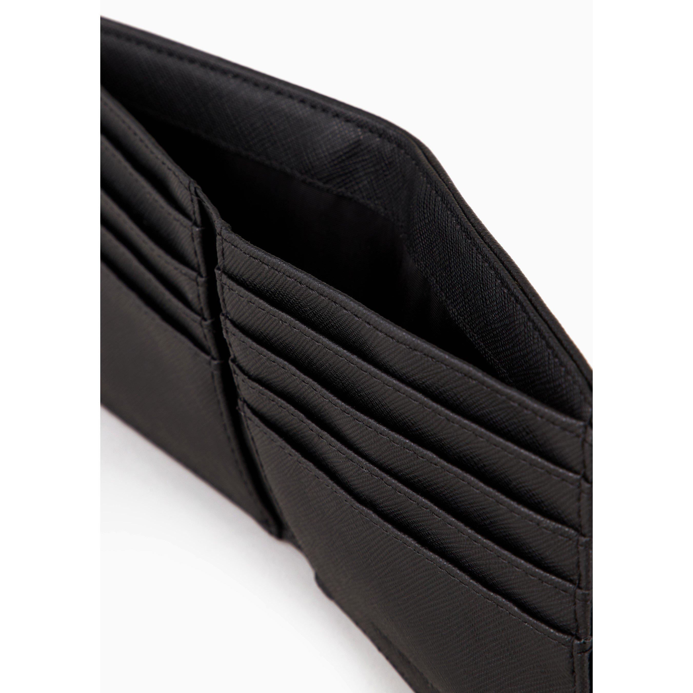 Black 81072 - Emporio Armani - Men's Badge Billfold Wallet - 4