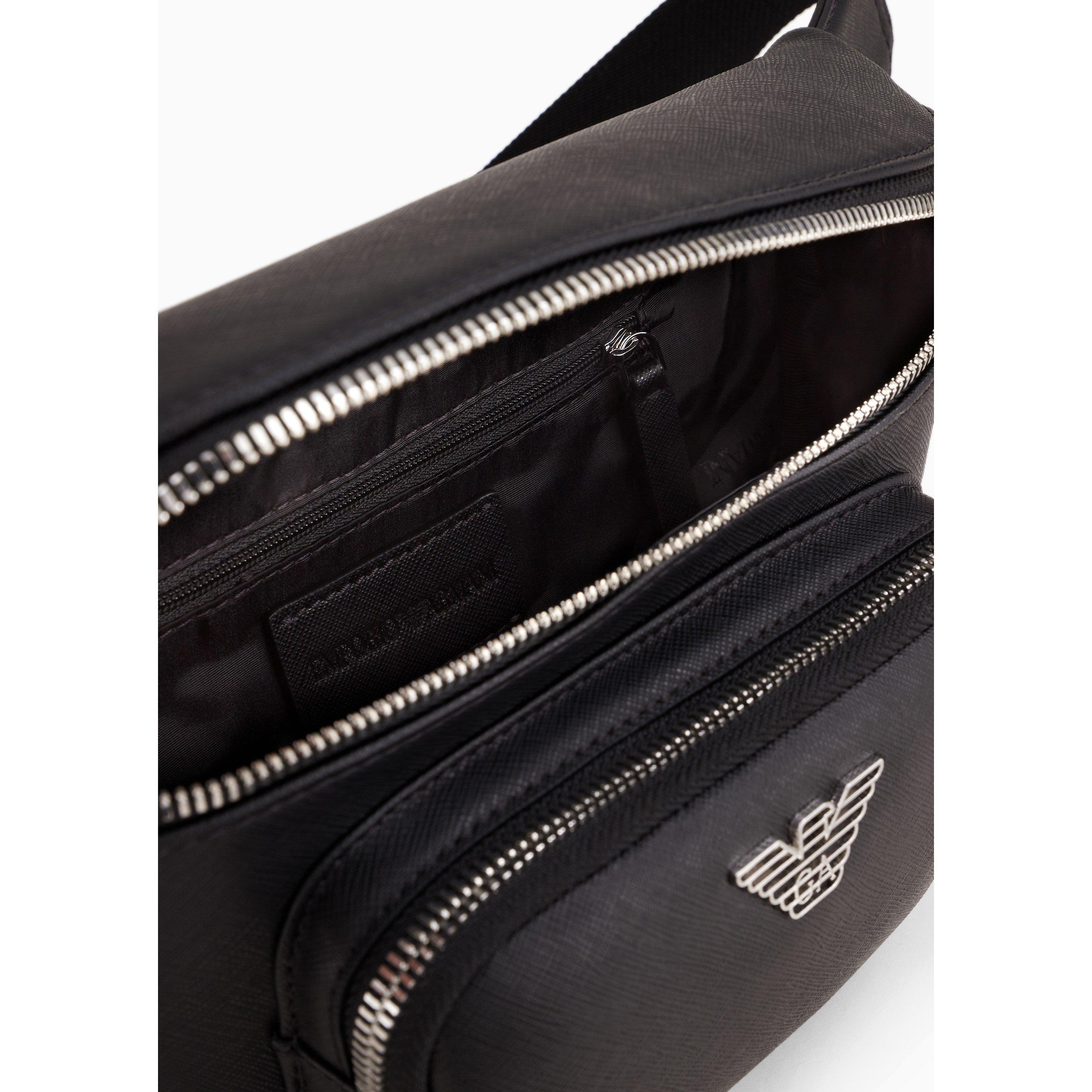 Black 81072 - Emporio Armani - Men's Badge Bum Bag - 4