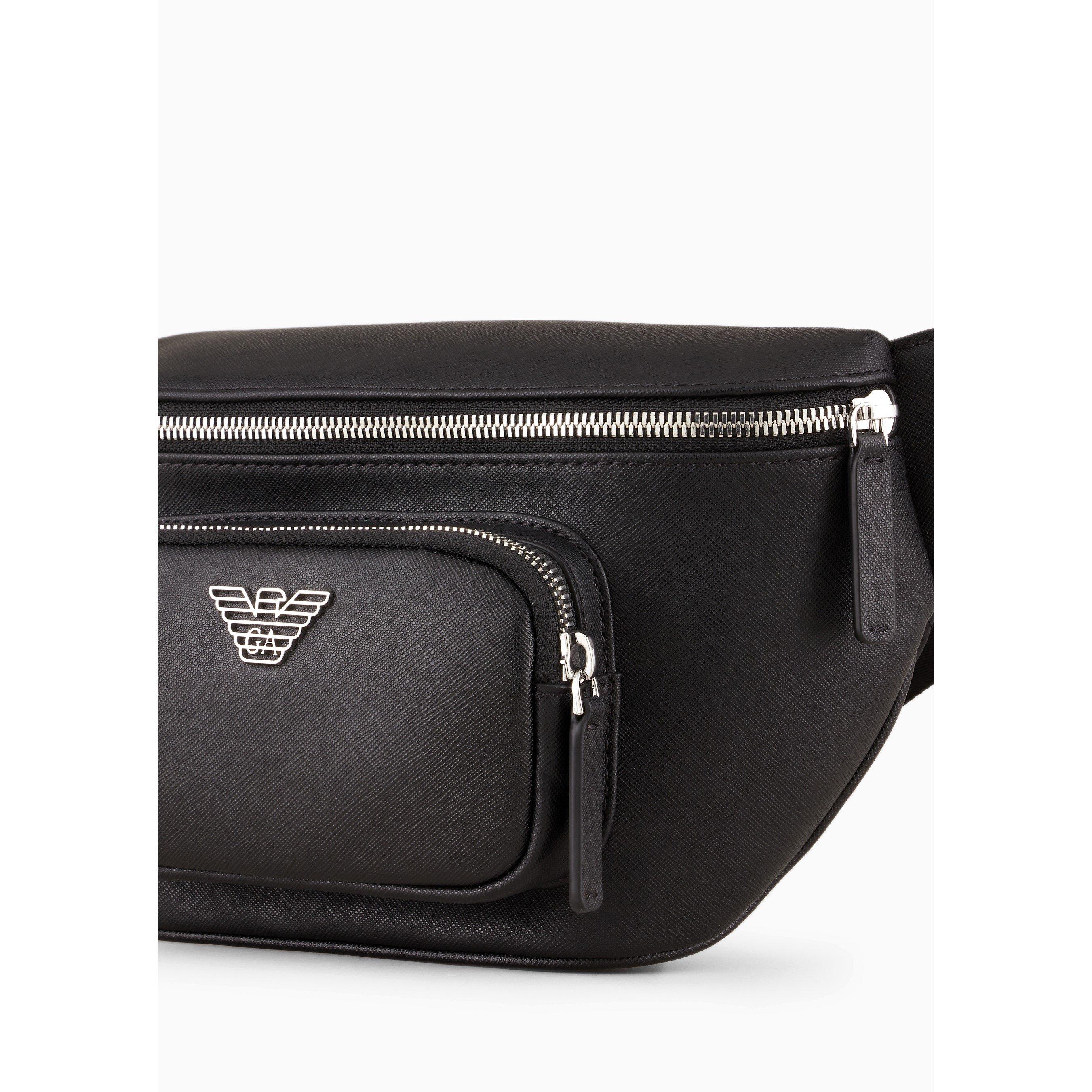 Black 81072 - Emporio Armani - Men's Badge Bum Bag - 5