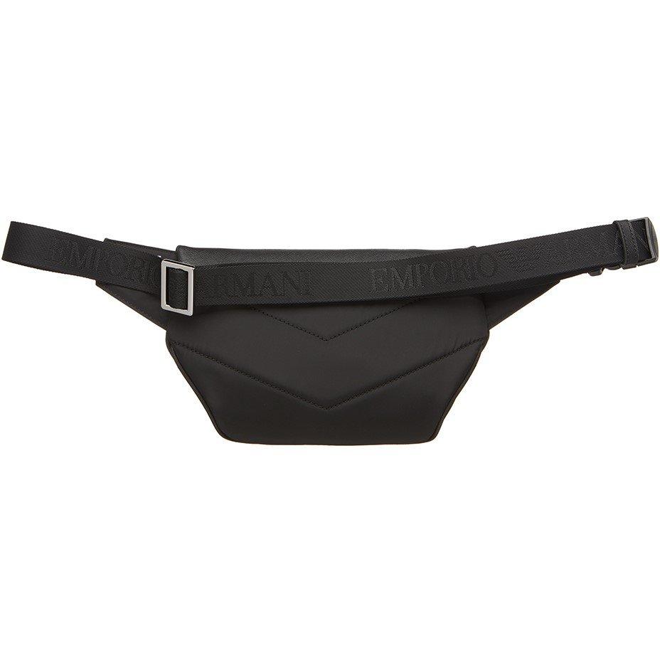 Black 81072 - Emporio Armani - Men's Badge Bum Bag - 6