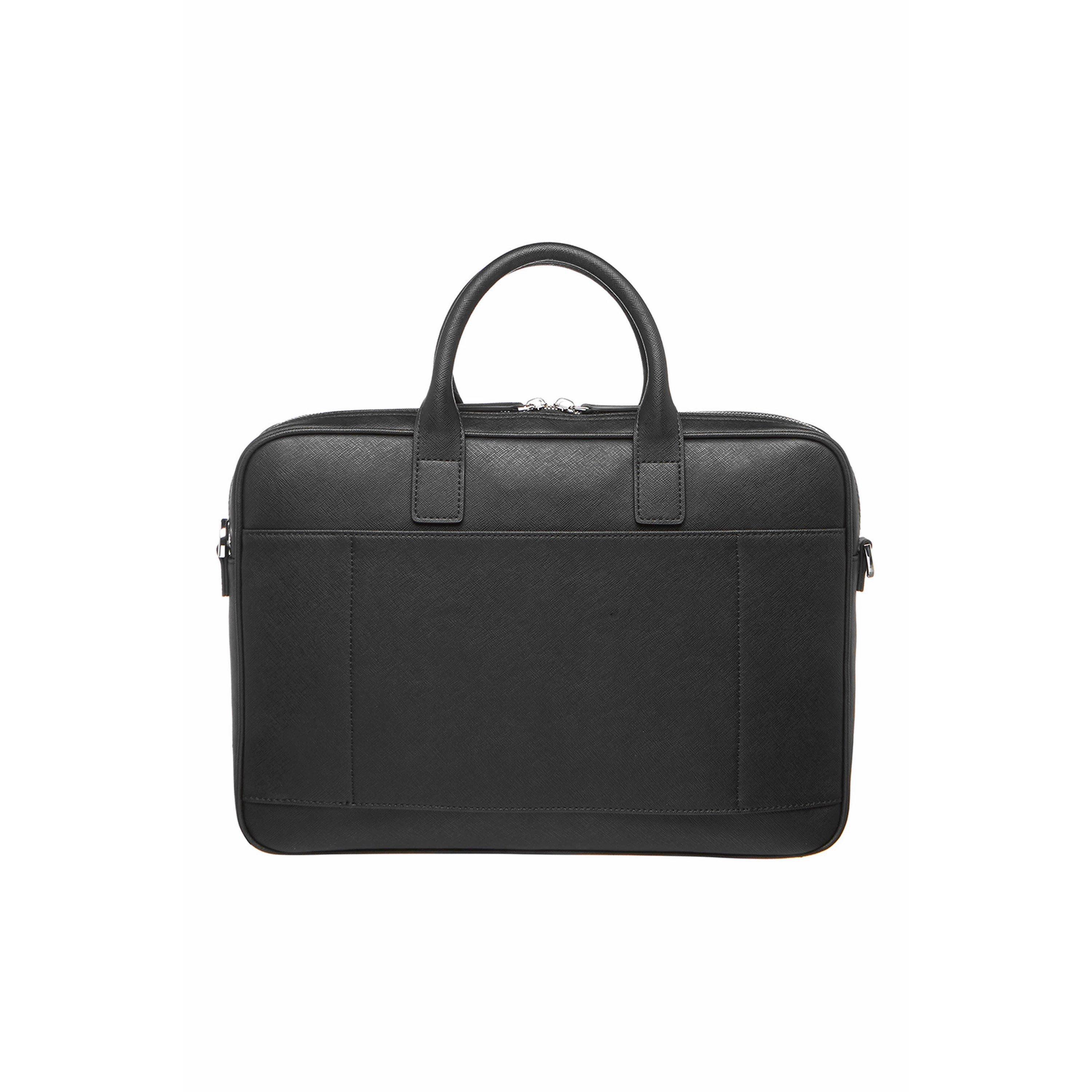 Black 81072 - Emporio Armani - Regenerated Saffiano Leather Business Bag - 6
