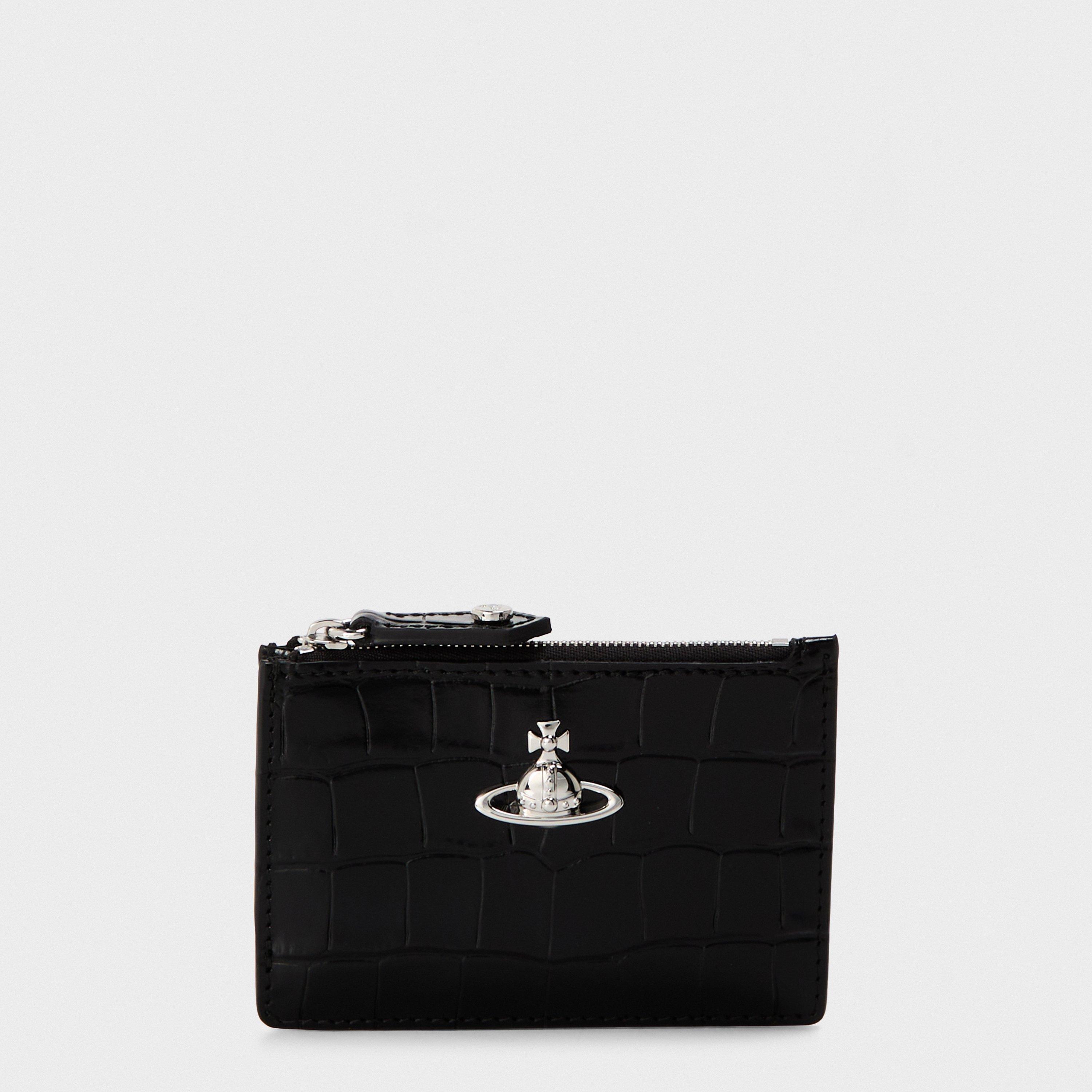 Vivienne Westwood Women's Viv Crocodile Card Holder - Black