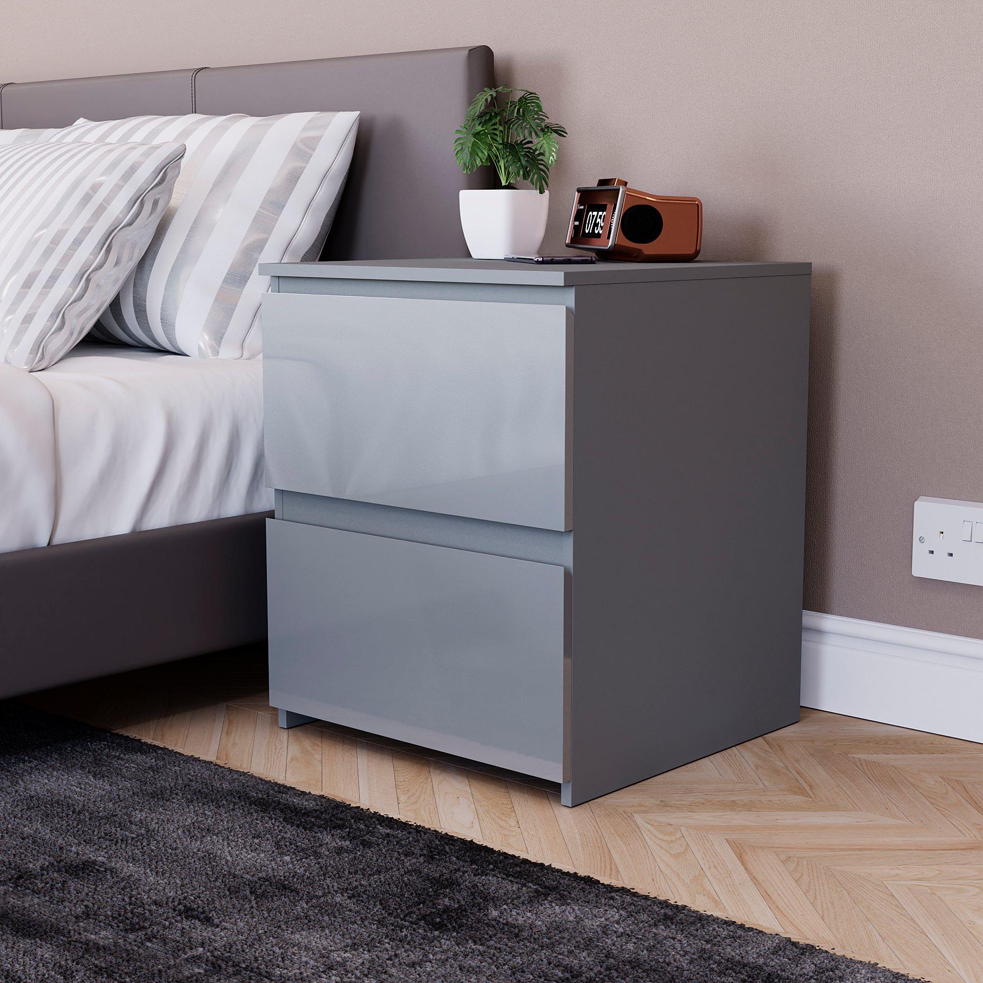 Grey - Lassic - Vida Designs Glinton Gloss 3 Piece Bedroom Set 9 - 4