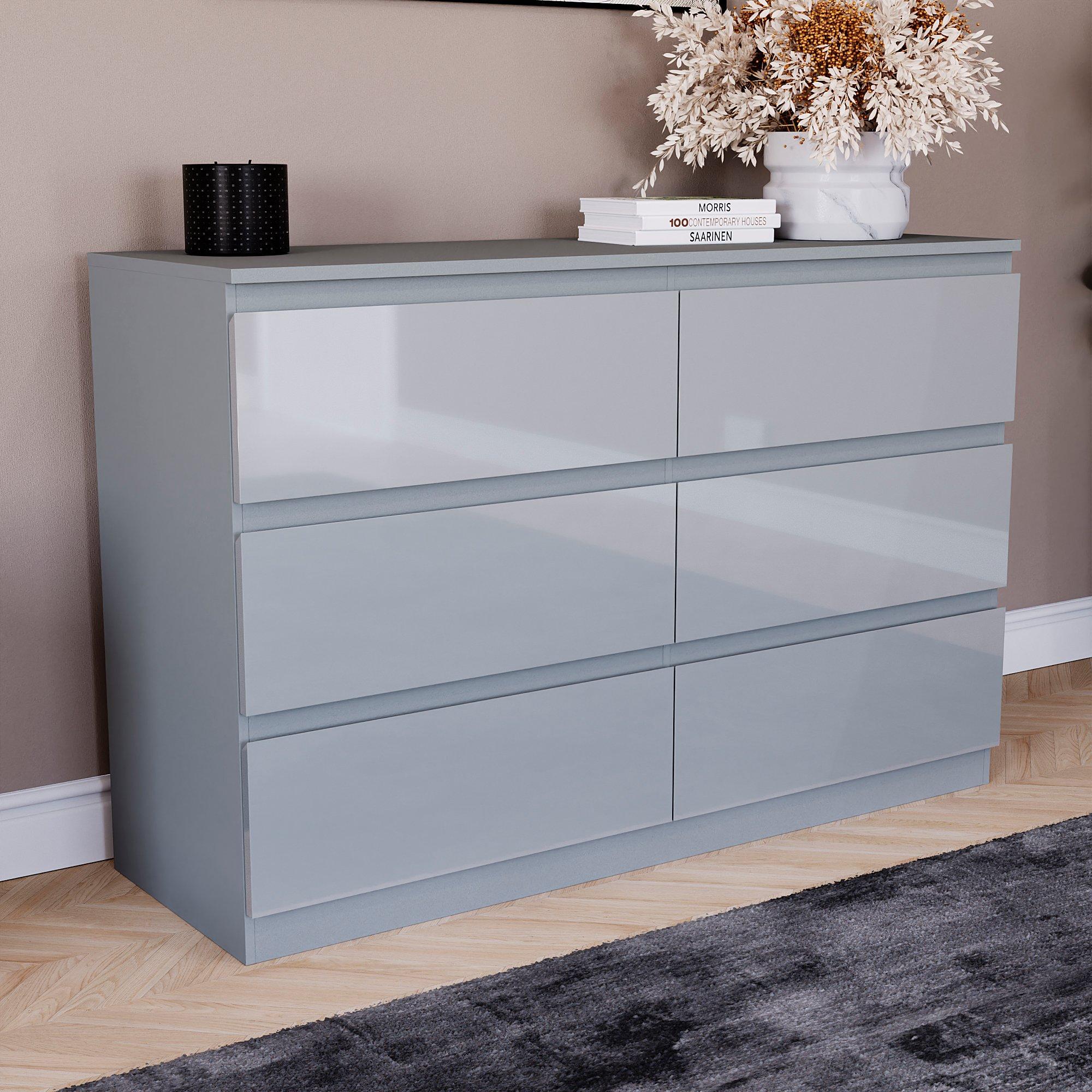 Grey - Lassic - Vida Designs Glinton Gloss 3 Piece Bedroom Set 9 - 6