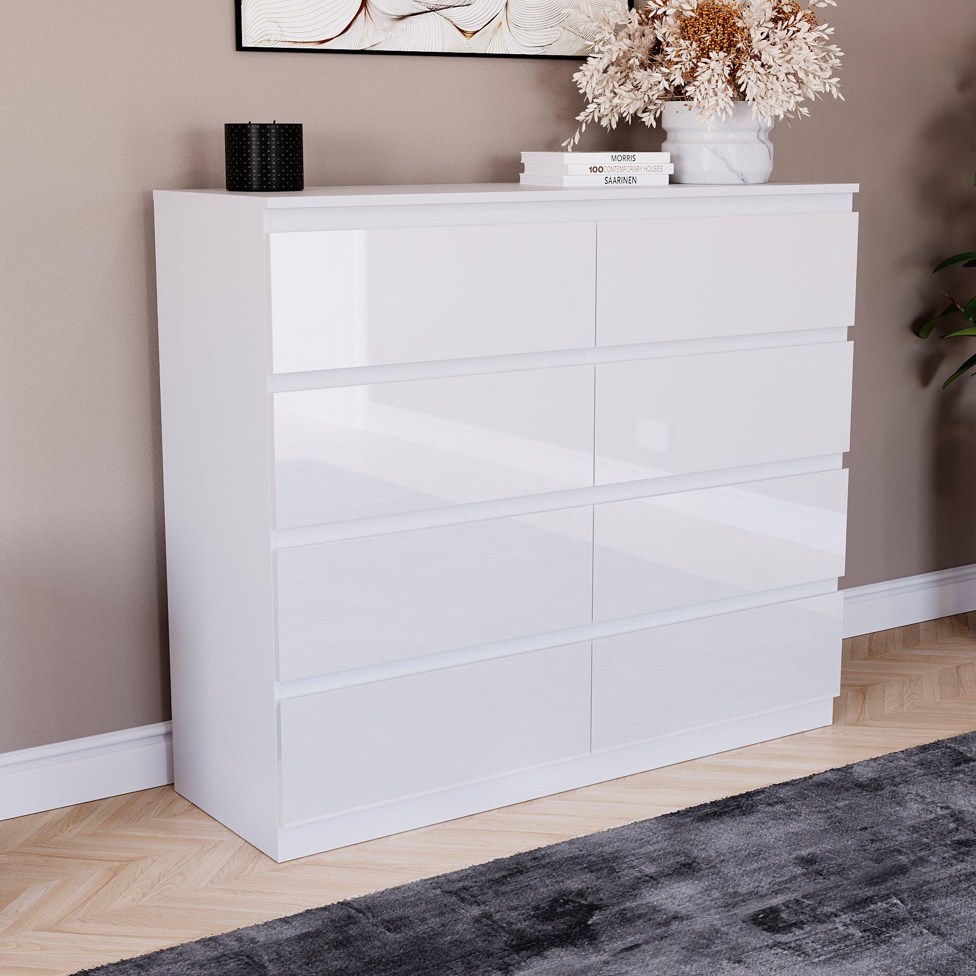 White - Lassic - Vida Designs Glinton Gloss 3 Piece Bedroom Set 10 - 6