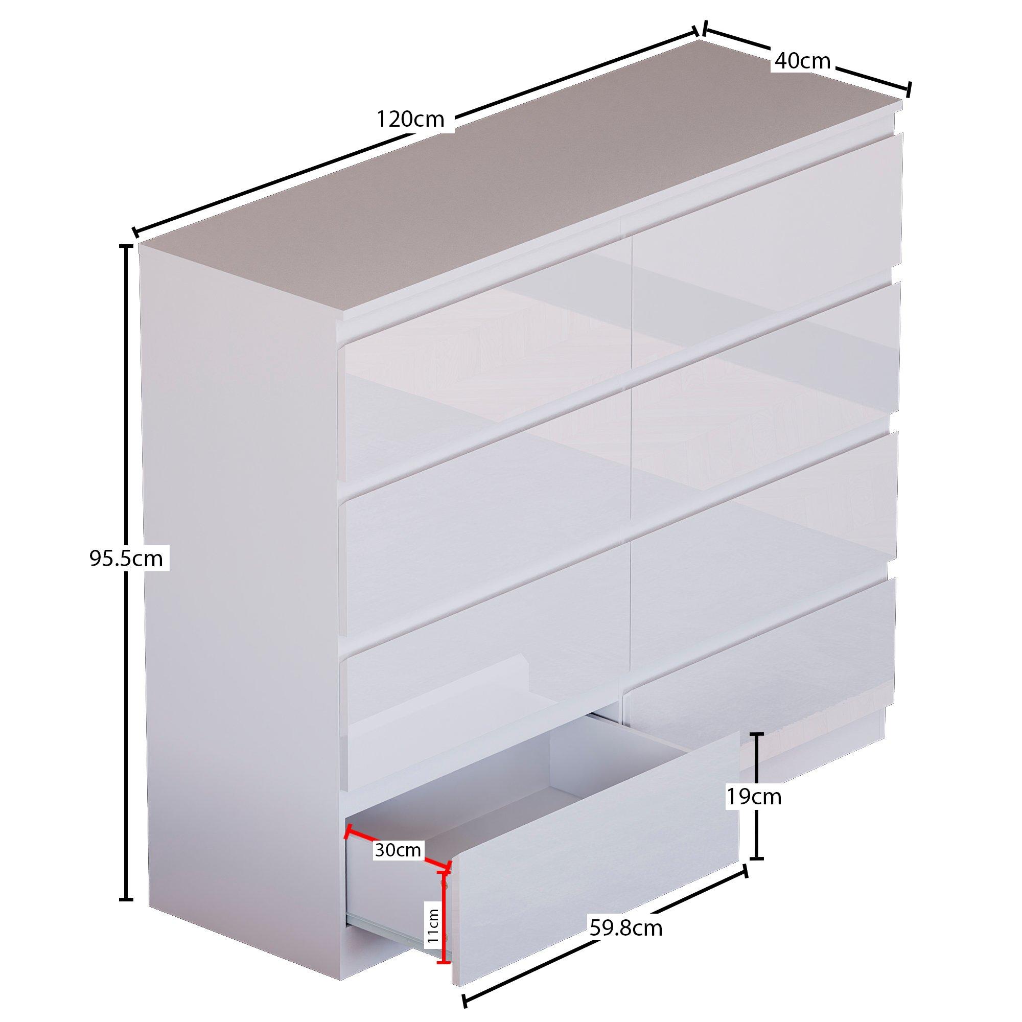 White - Lassic - Vida Designs Glinton Gloss 3 Piece Bedroom Set 10 - 7