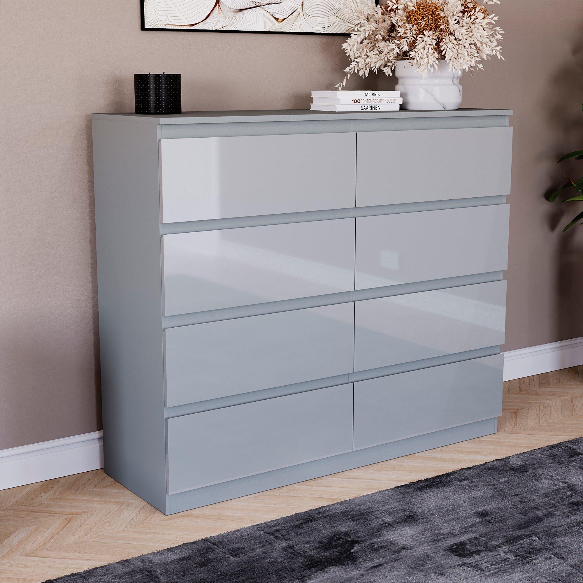Grey - Lassic - Vida Designs Glinton Gloss 3 Piece Bedroom Set 10 - 6