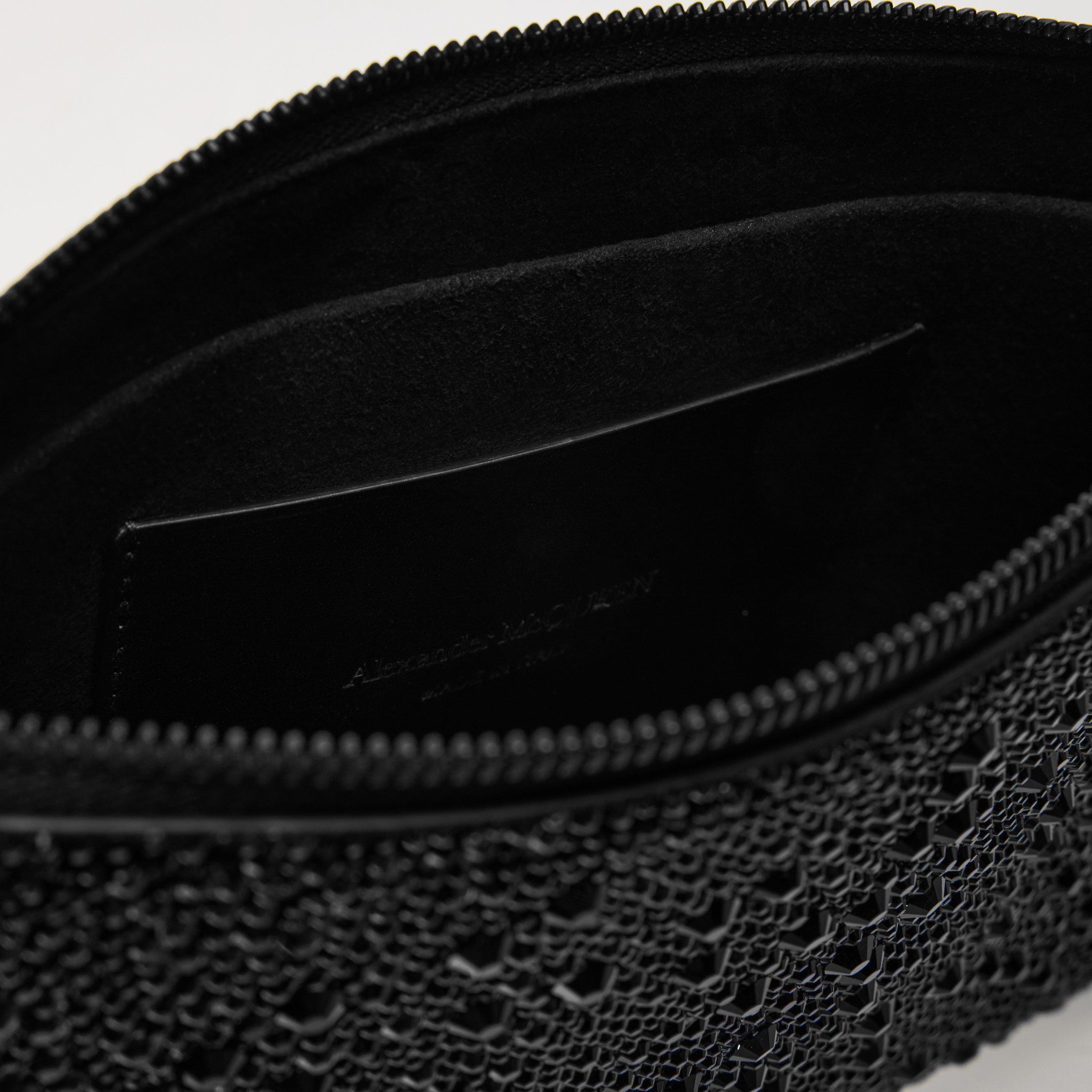 Black/Black - Alexander McQueen - Women's Alex Knuckle Flat Clutch Bag - 5