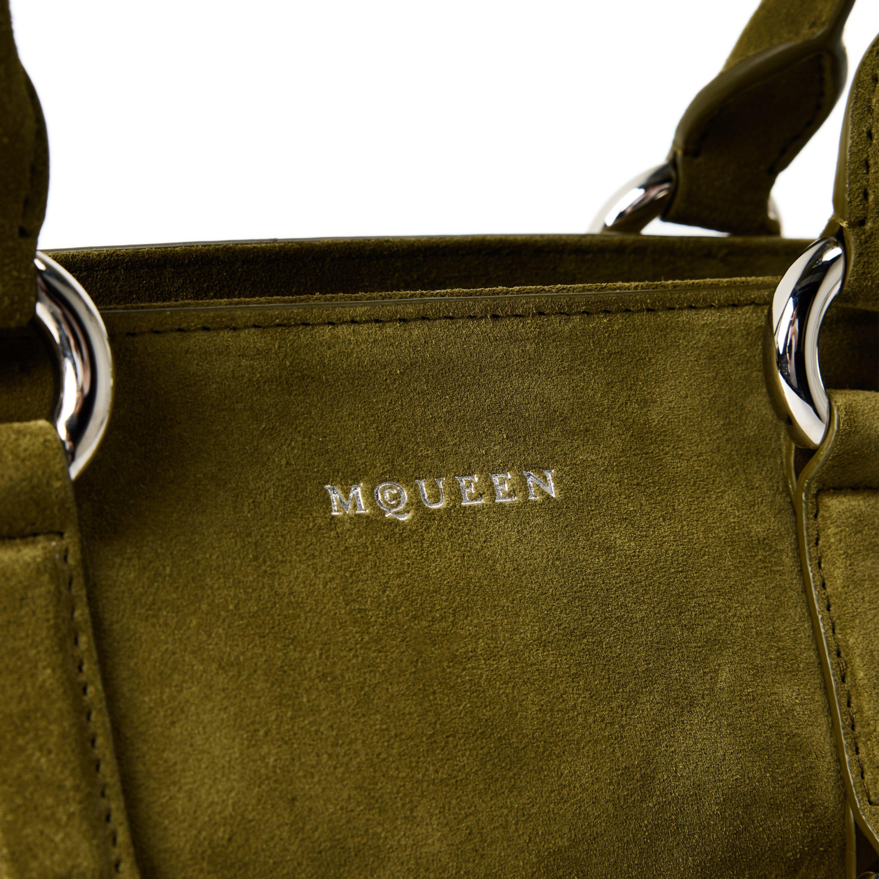 Olive/Silver - Alexander McQueen - Women's Alex Farringdon Top Handle Bag - 4