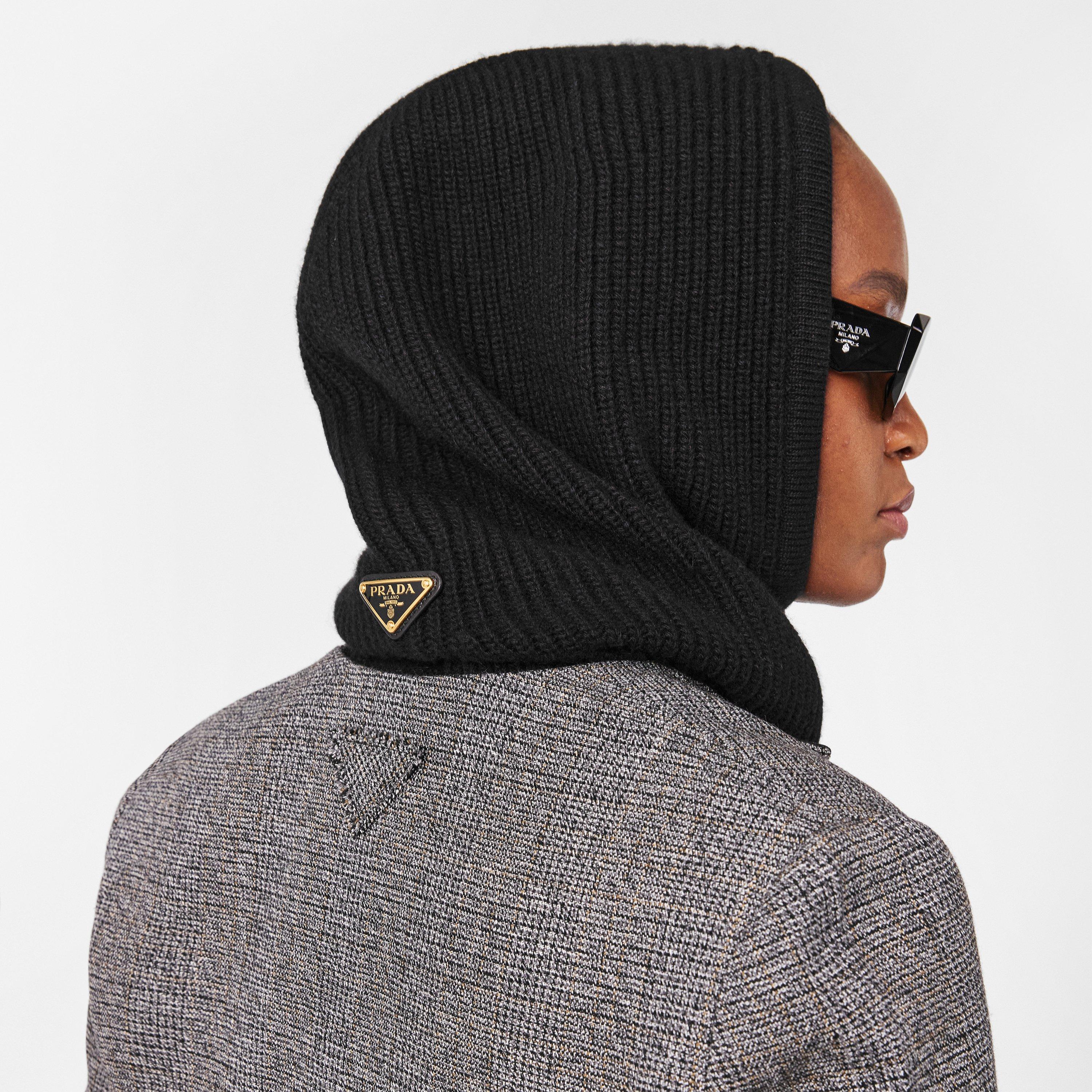 Nero - Prada - Women's Logo Neckwarmer - 3