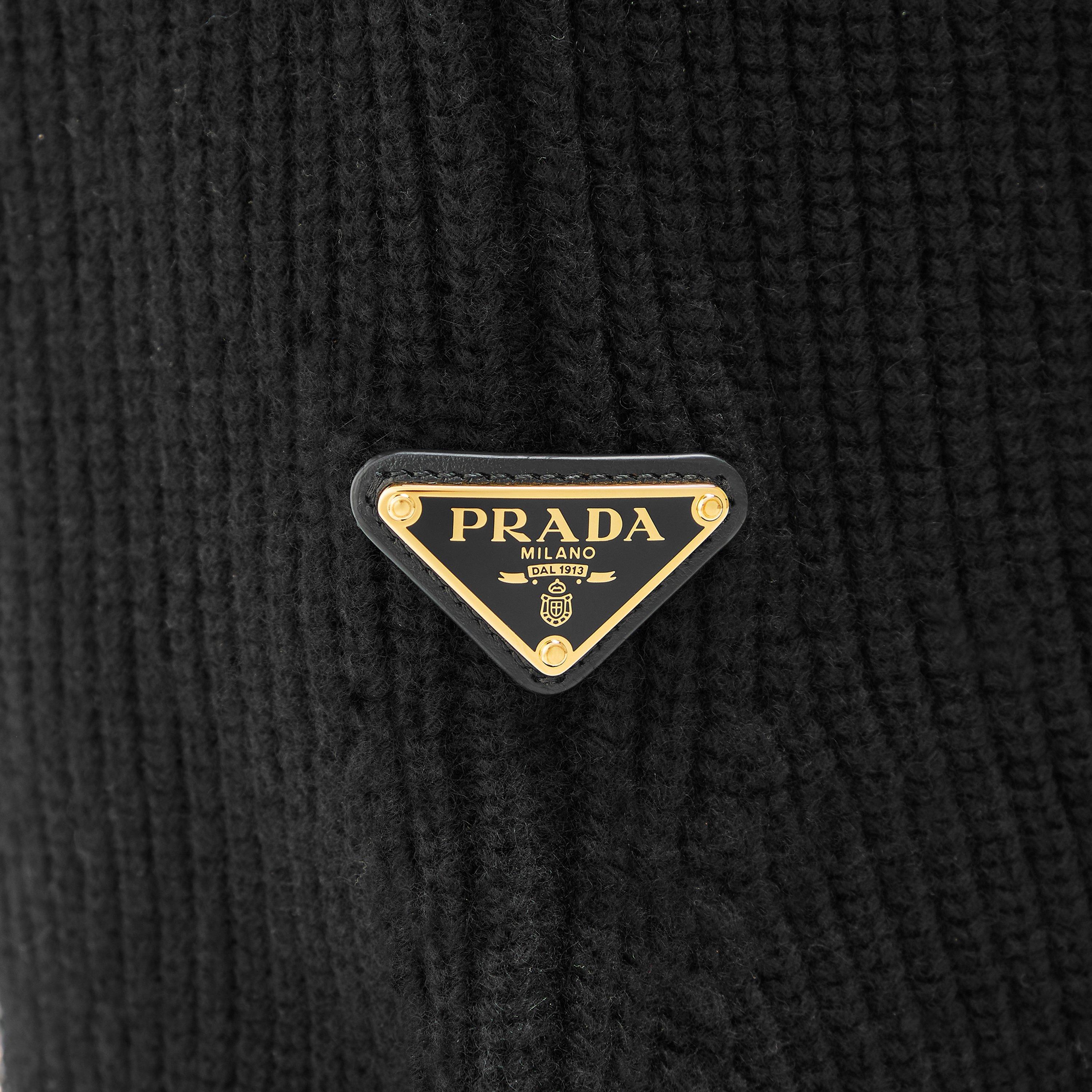 Nero - Prada - Women's Logo Neckwarmer - 4