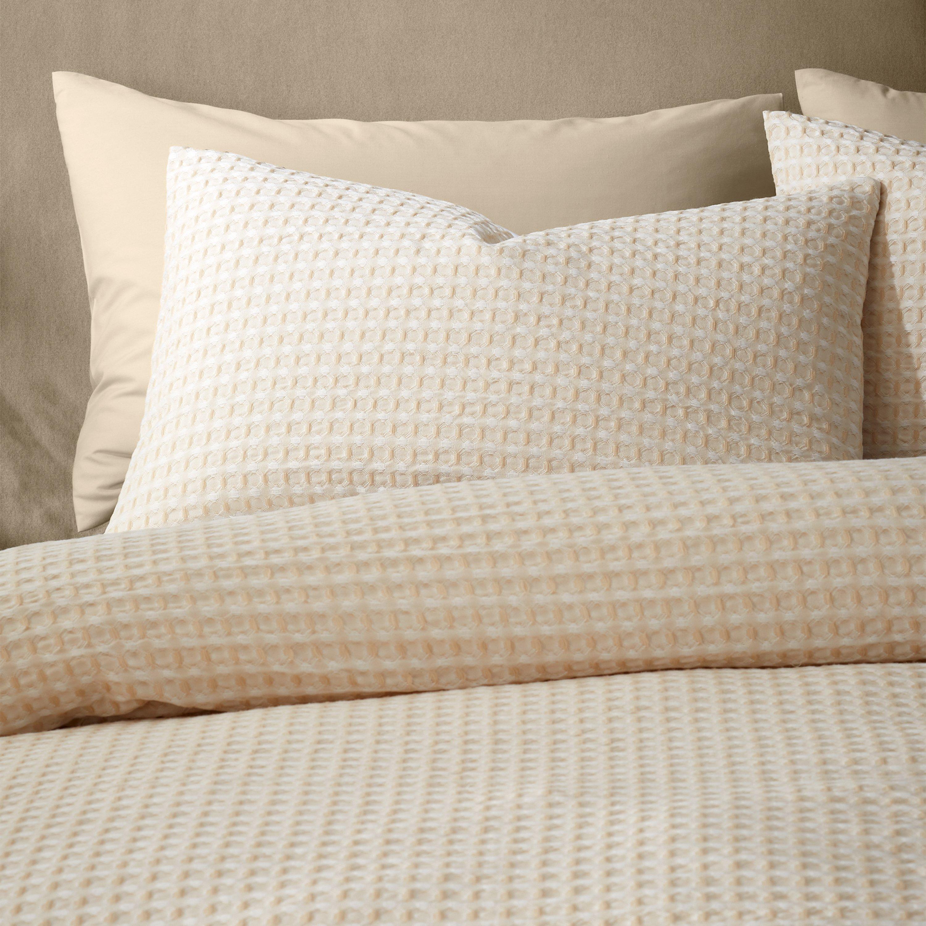 Natural - Pineapple Elephant - Muscat Waffle Duvet Cover Set - 2