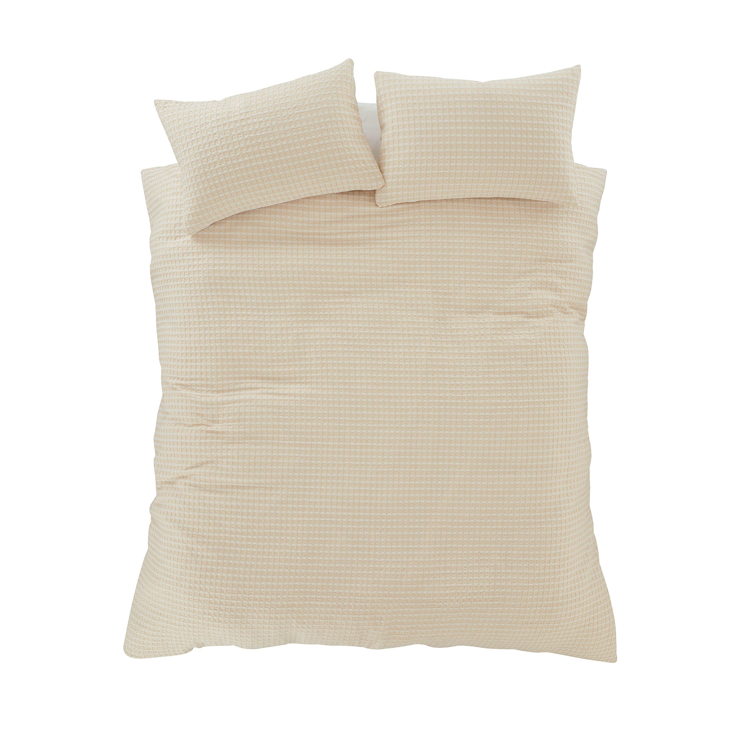 Natural - Pineapple Elephant - Muscat Waffle Duvet Cover Set - 5