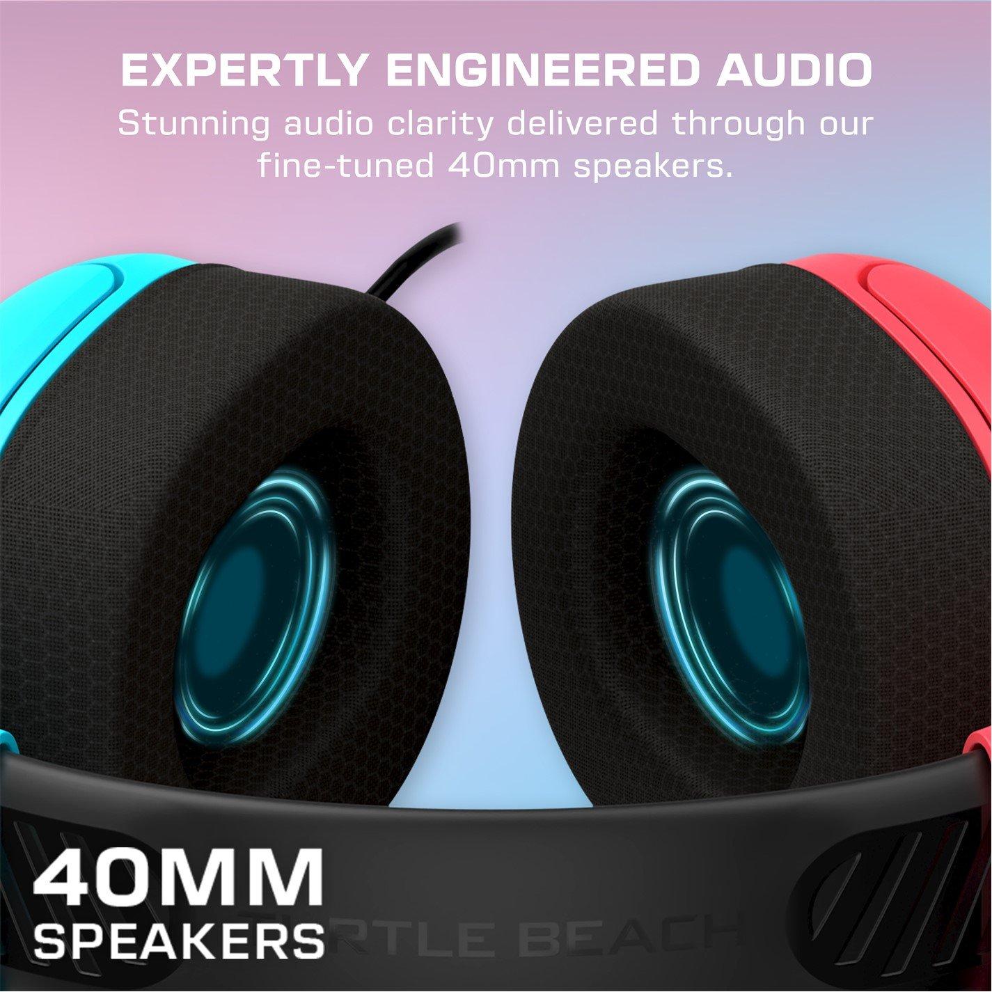 Neon Blau & Rot - Turtle Beach - Airlite Fit Officially licensed Nintendo Wired Gaming Headset - 4