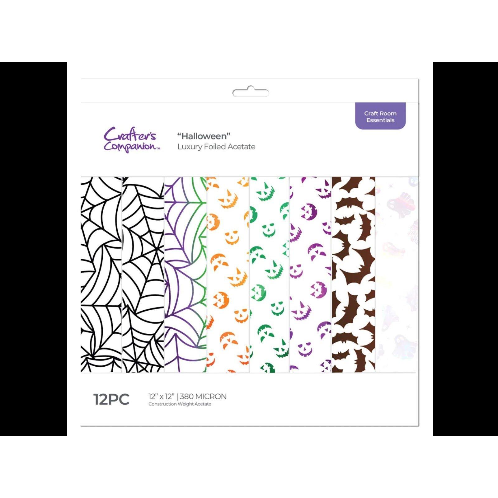Multi - Crafters Companion - Luxury Foiled Acetate Pack - Halloween 12 x 12