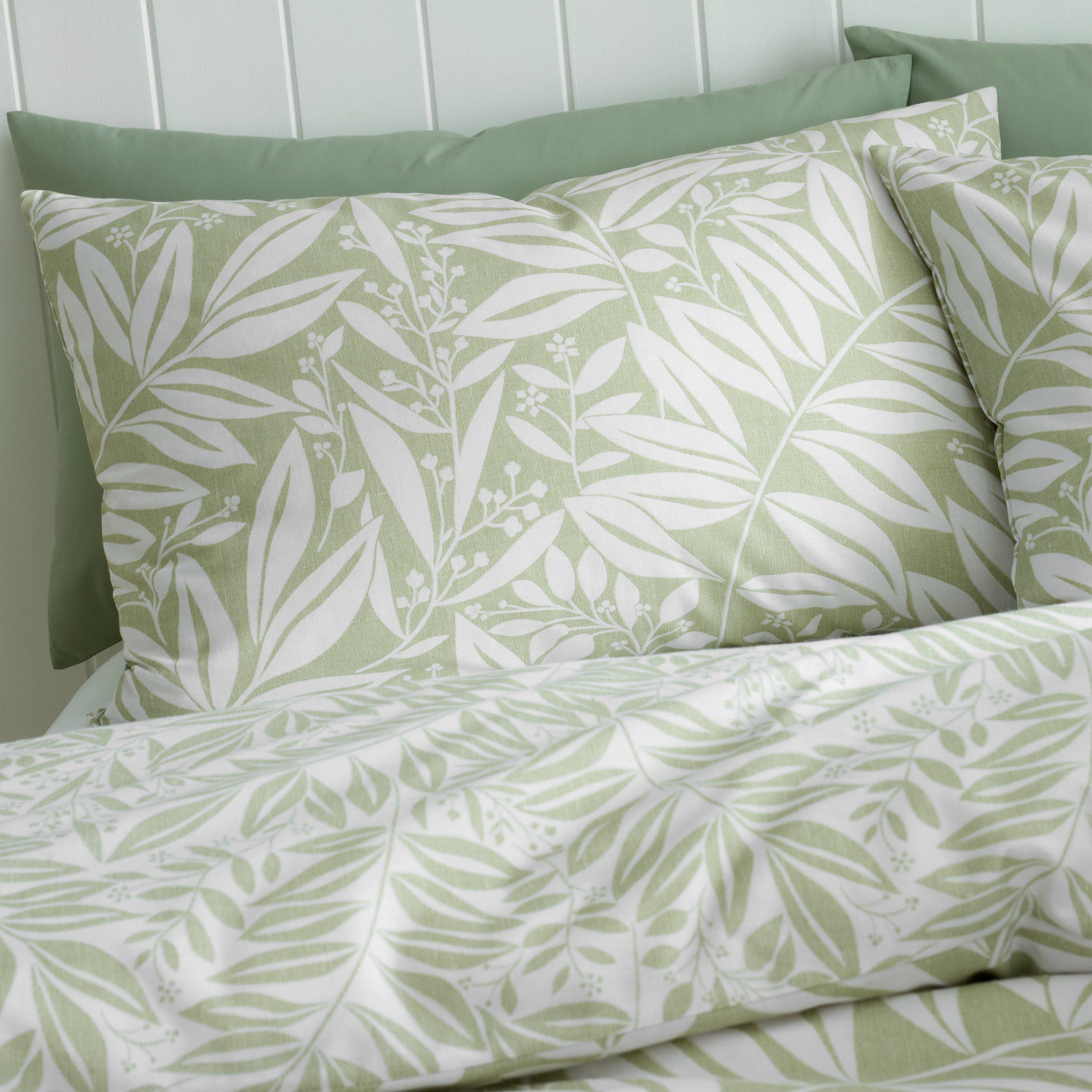 Green - Catherine Lansfield - Sorrel Leaf Reversible Duvet Cover Set - 3