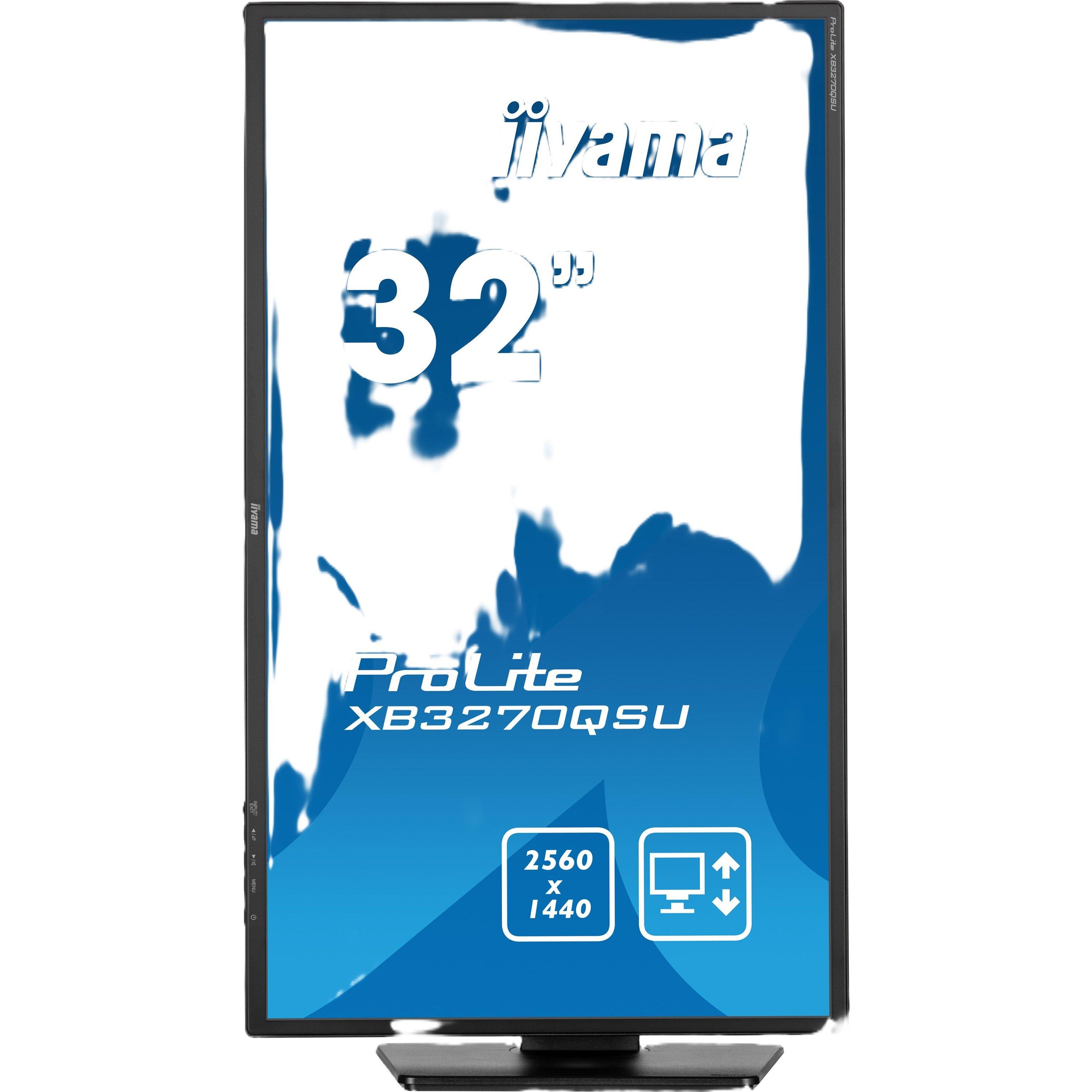 Black - iiyama - Prolite XB3270QSU-B1 31.5 Inch 100Hz QHD Monitor - 2