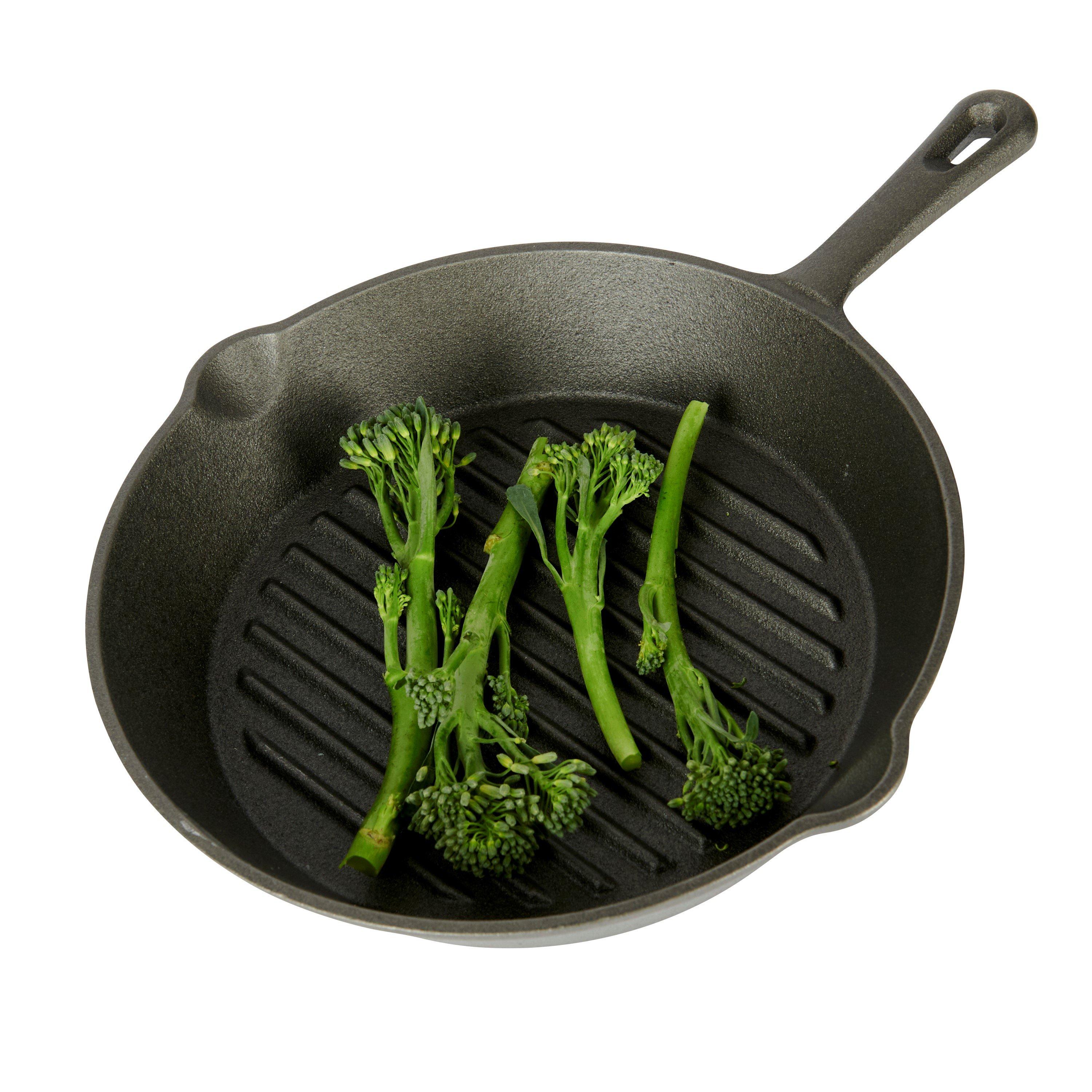 Black - KitchenCraft - KitchenCraft Deluxe Cast Iron Round Grill Pan - 3