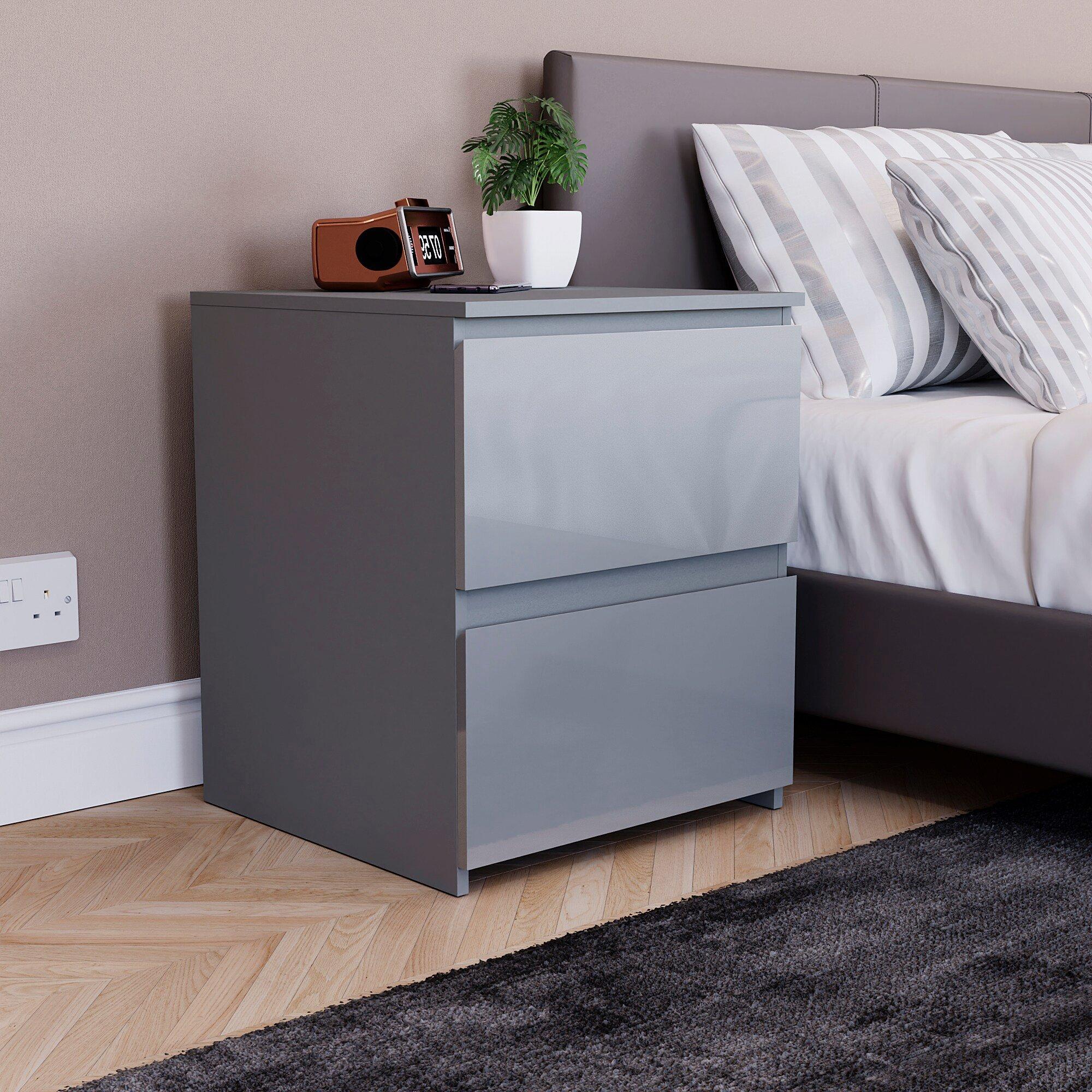 Grey - Lassic - Vida Designs Glinton Gloss 4 Piece Bedroom Set 3 - 4