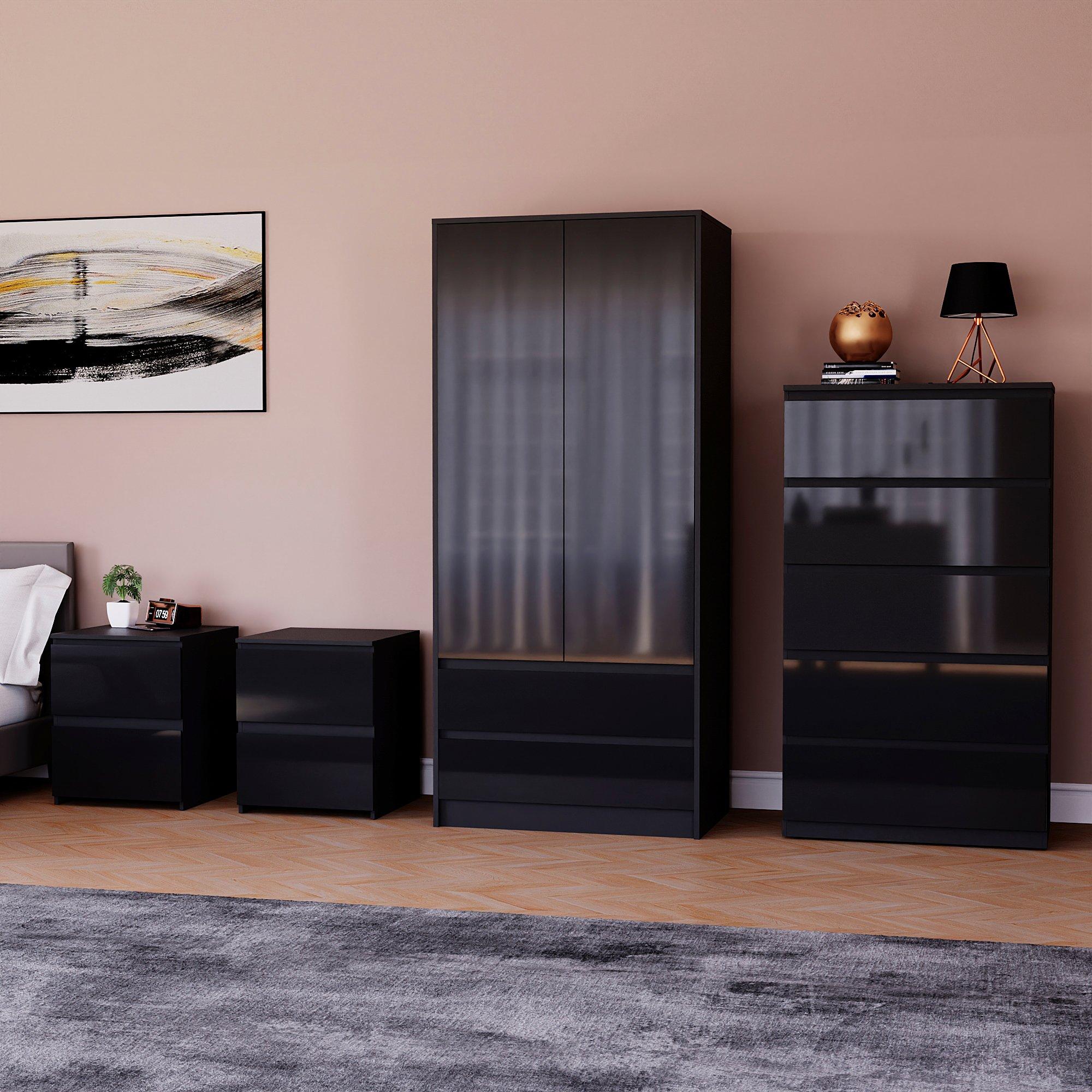 Vida Designs Glinton Gloss 4 Piece Bedroom Set 3