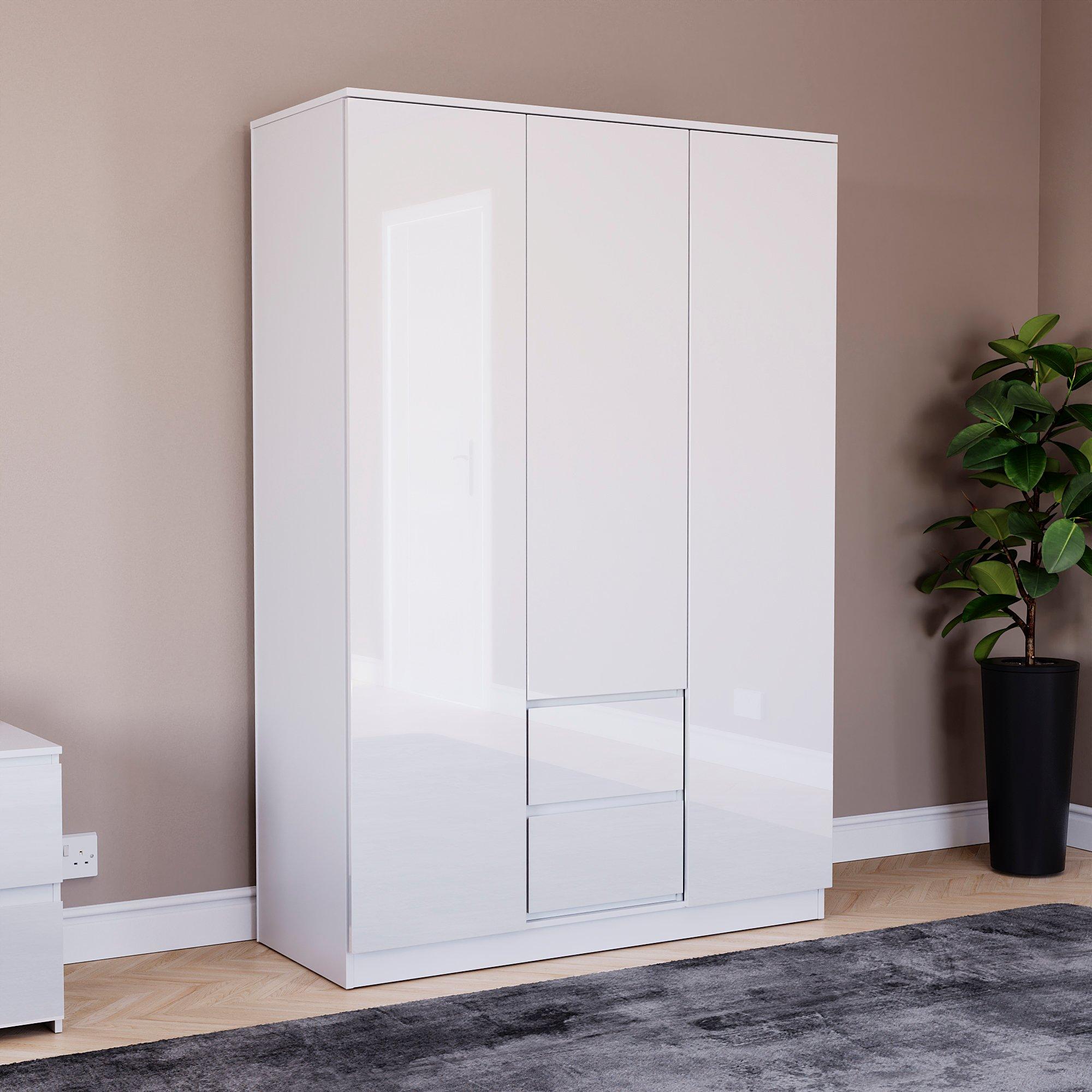 White - Lassic - Vida Designs Glinton Gloss 4 Piece Bedroom Set 9 - 8