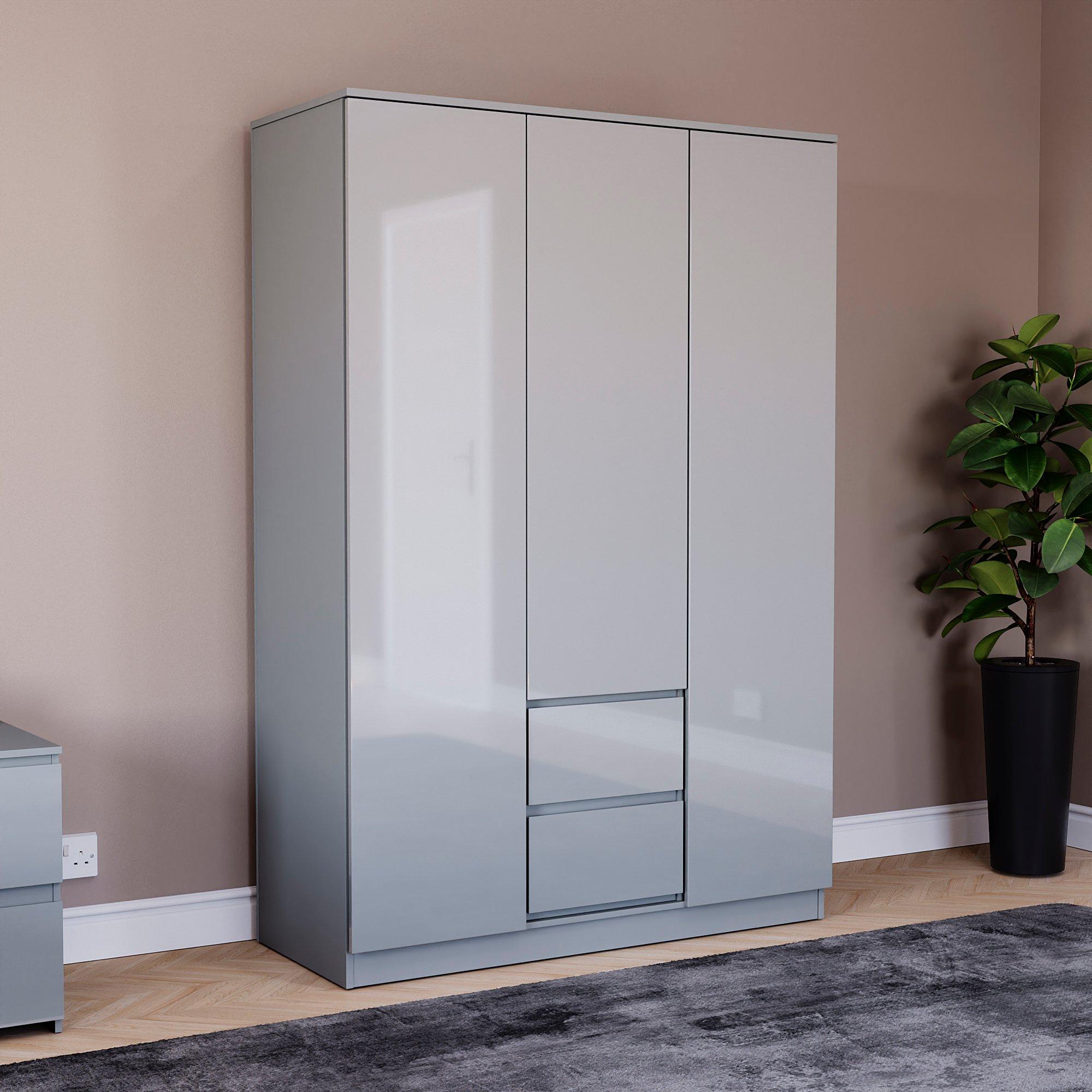 Grey - Lassic - Vida Designs Glinton Gloss 4 Piece Bedroom Set 9 - 8