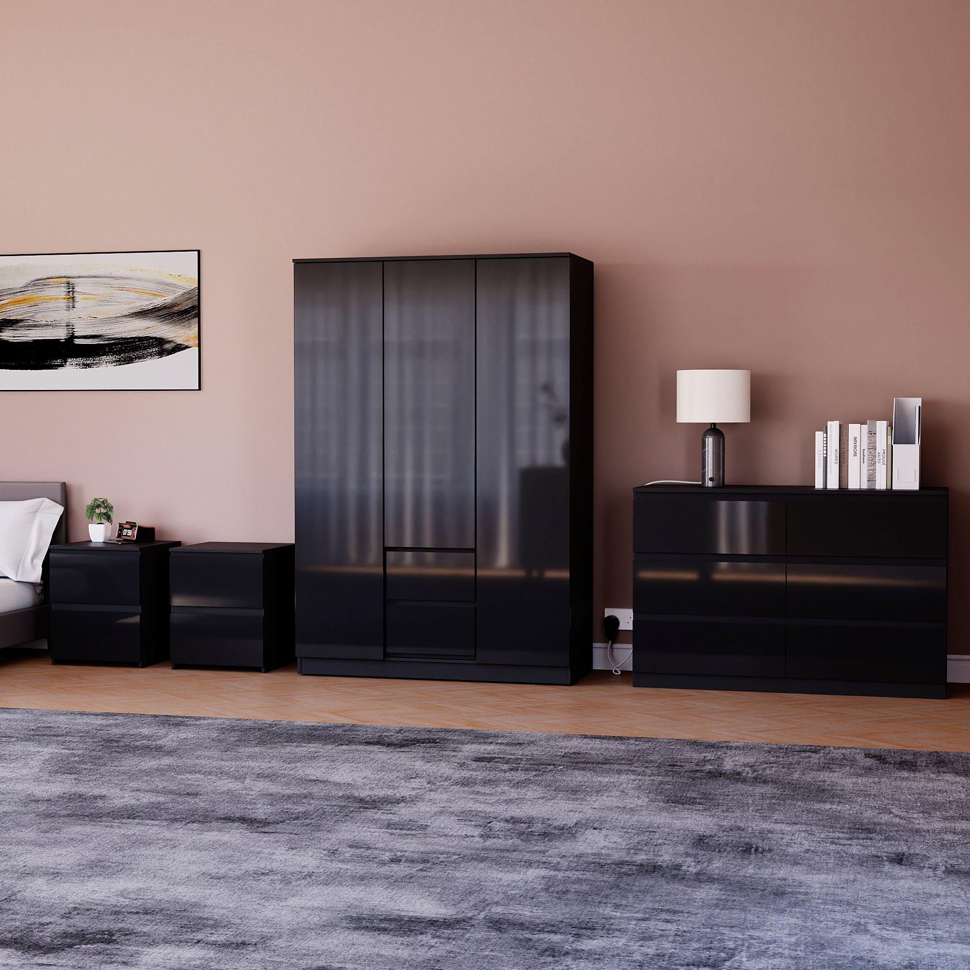 Vida Designs Glinton Gloss 4 Piece Bedroom Set 9