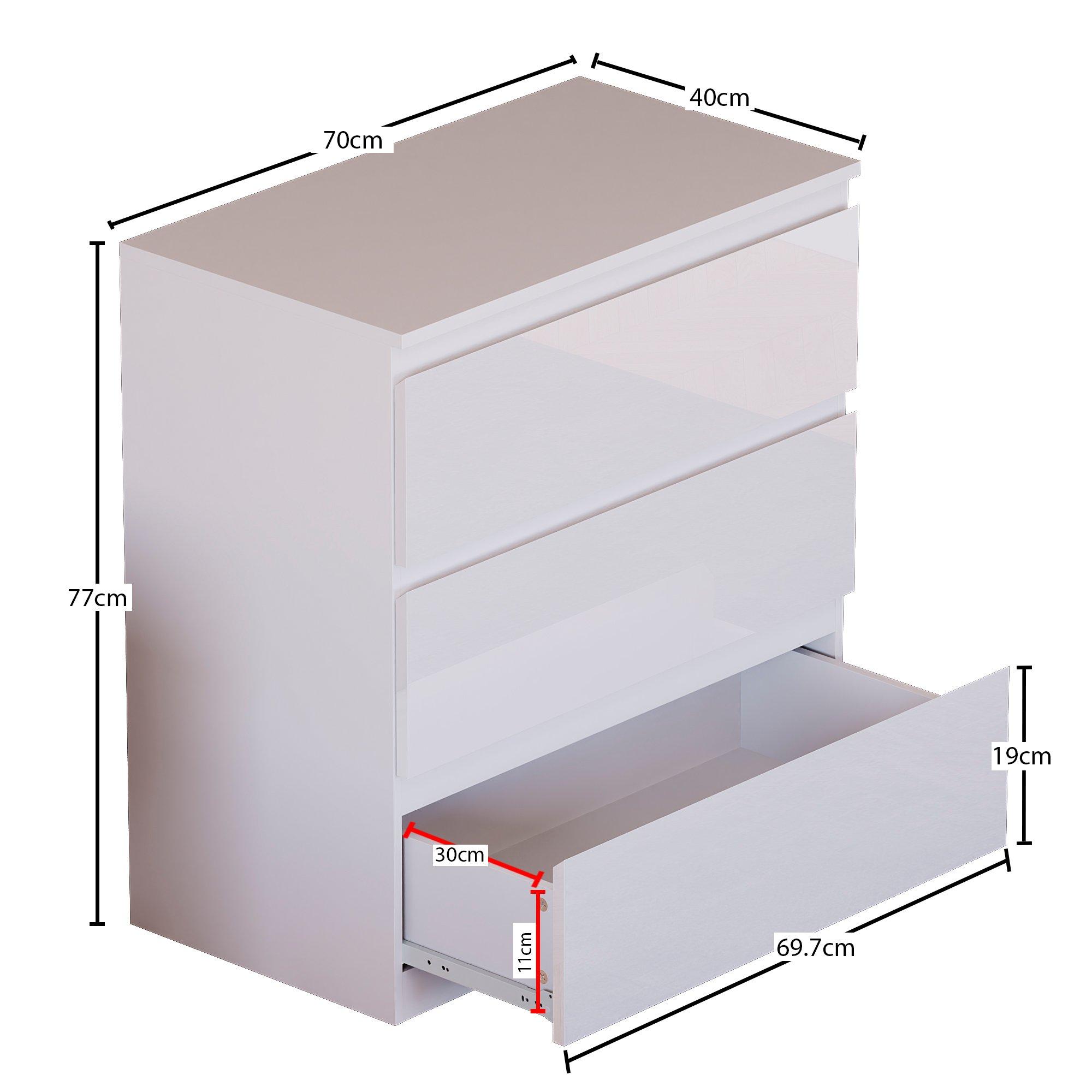 White - Lassic - Vida Designs Glinton Gloss 4 Piece Bedroom Set 1 - 7