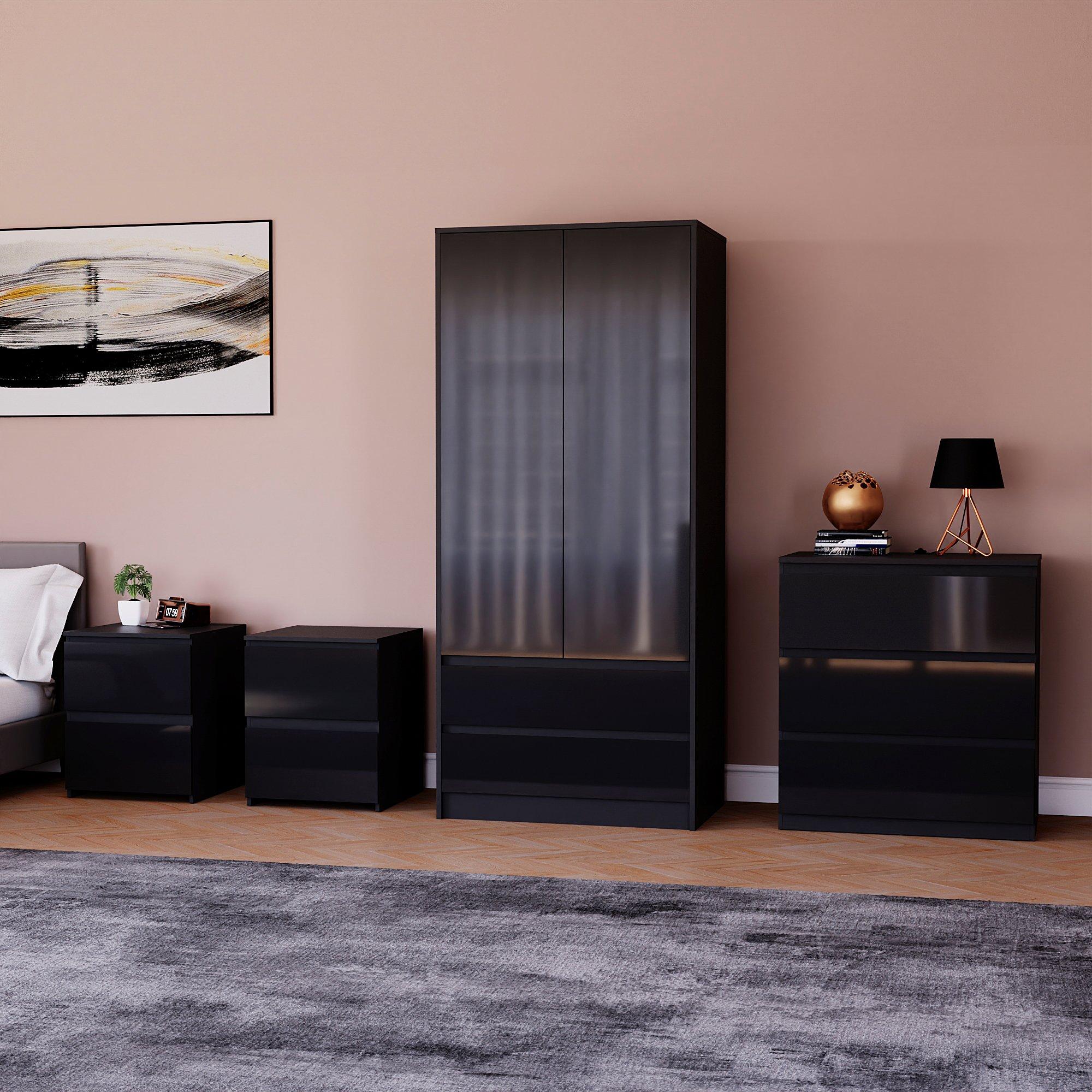 Vida Designs Glinton Gloss 4 Piece Bedroom Set 1