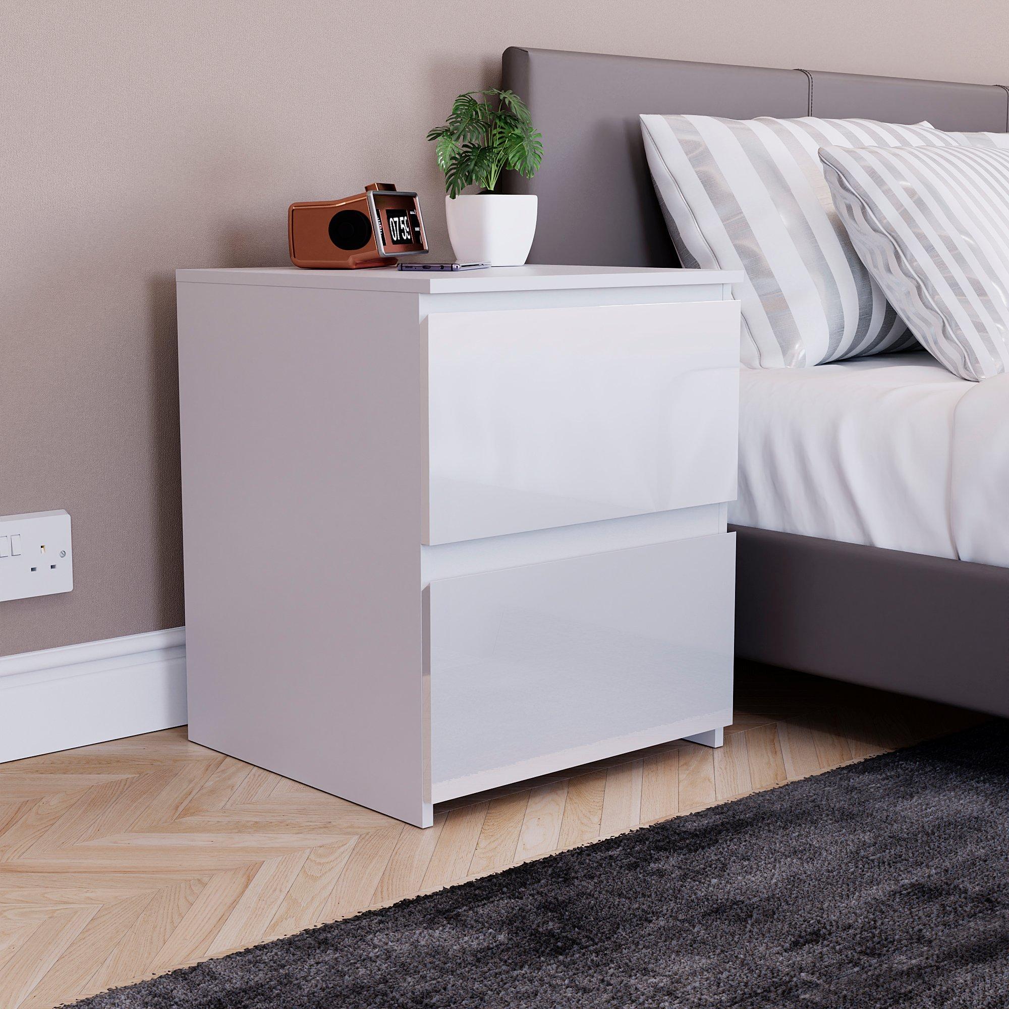 White - Lassic - Vida Designs Glinton Gloss 4 Piece Bedroom Set 5 - 4