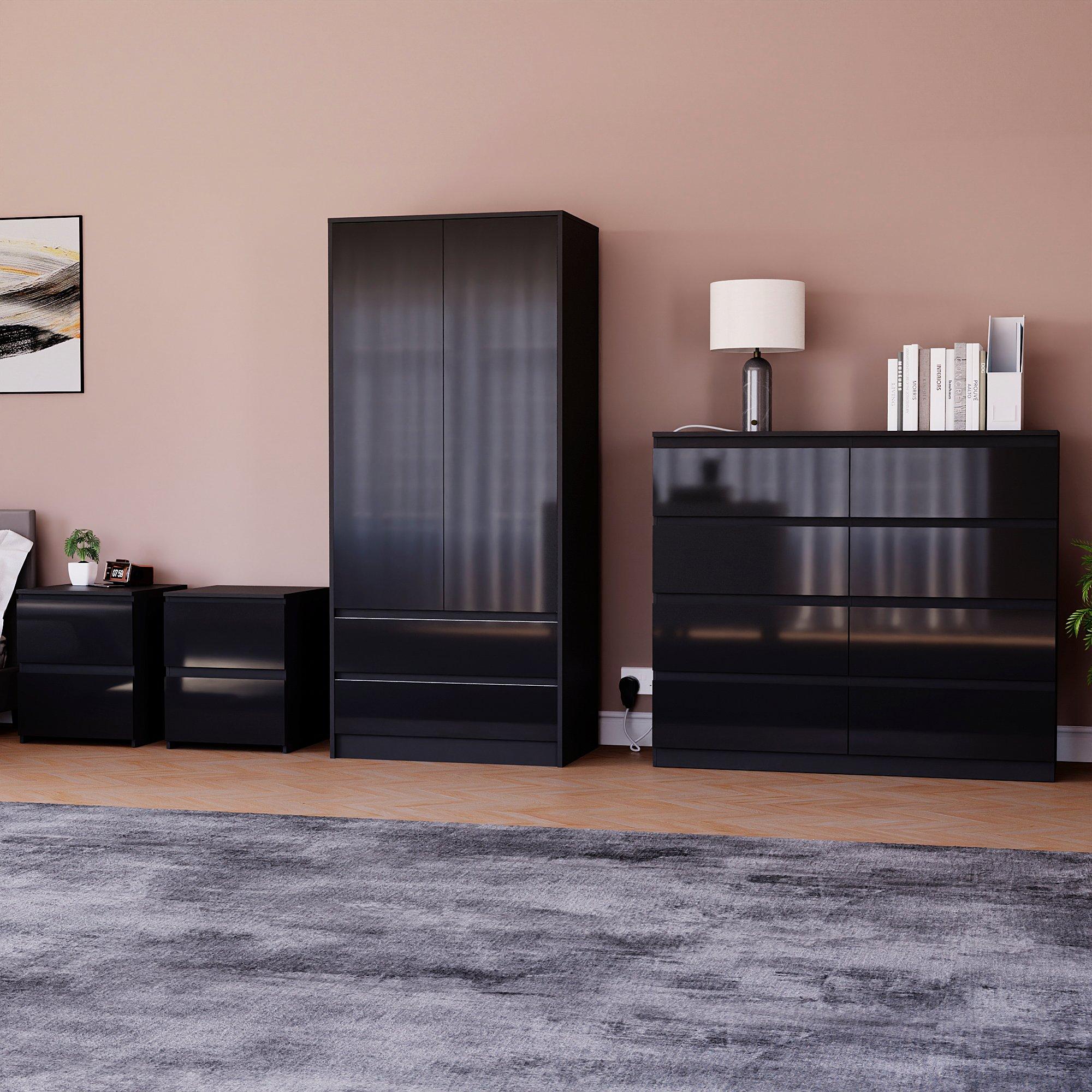 Vida Designs Glinton Gloss 4 Piece Bedroom Set 5