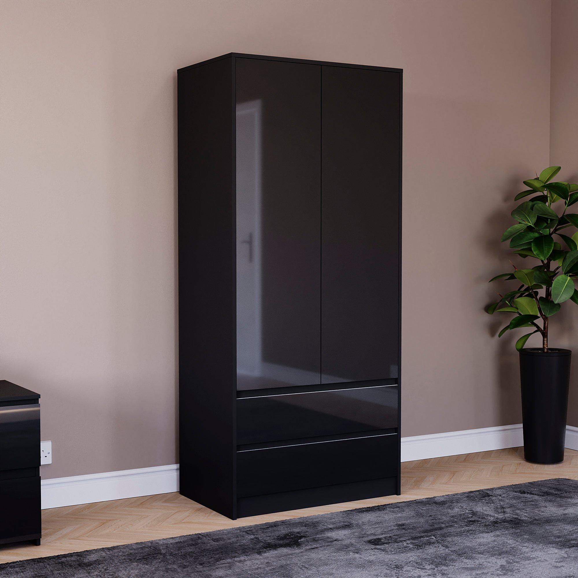 Black - Lassic - Vida Designs Glinton Gloss 4 Piece Bedroom Set 2 - 8