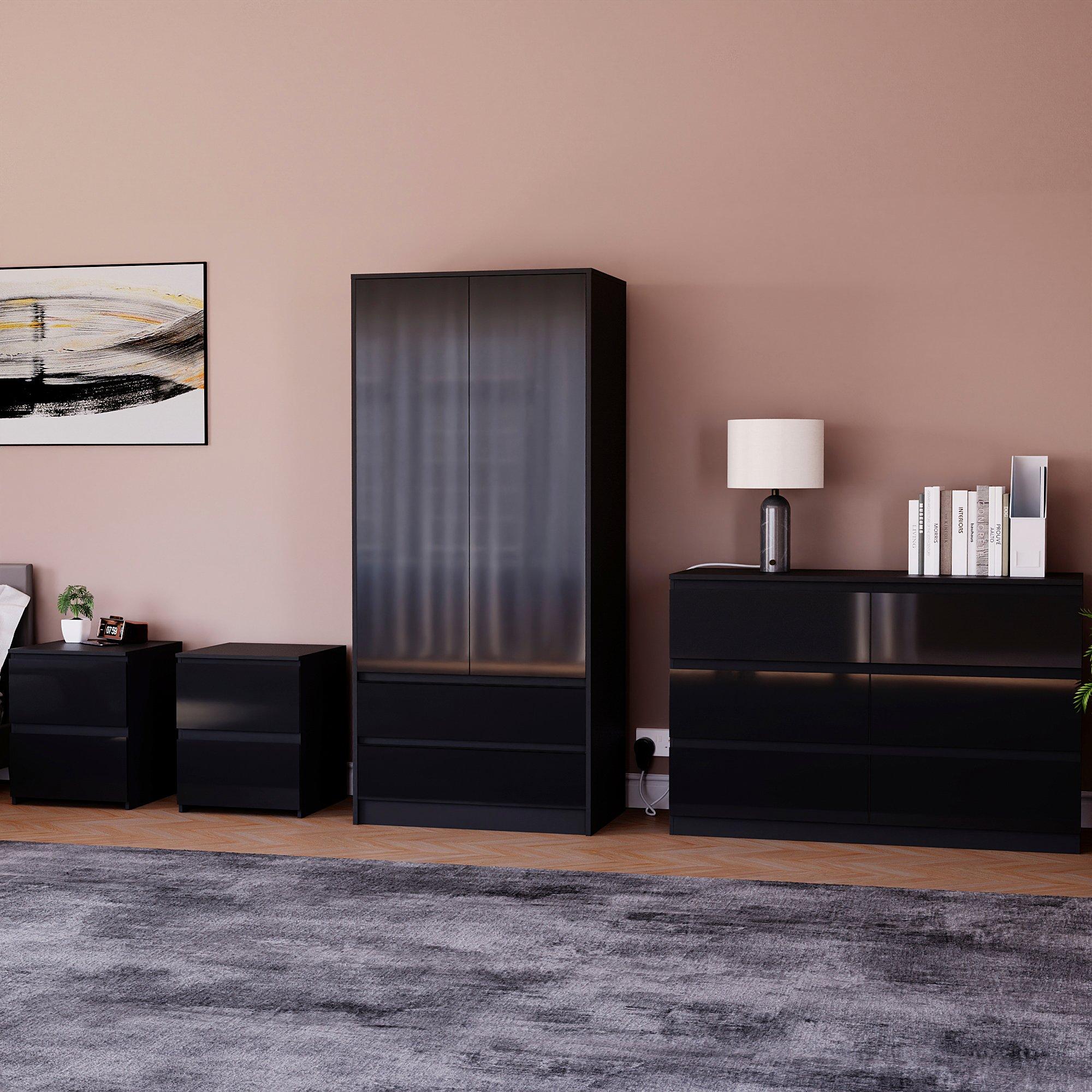 Vida Designs Glinton Gloss 4 Piece Bedroom Set 4