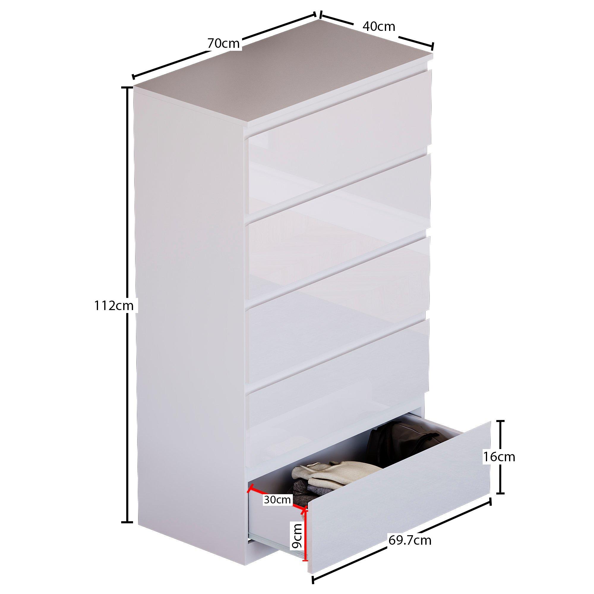 White - Lassic - Glinton Gloss 4 Piece Bedroom Set 8 - 7