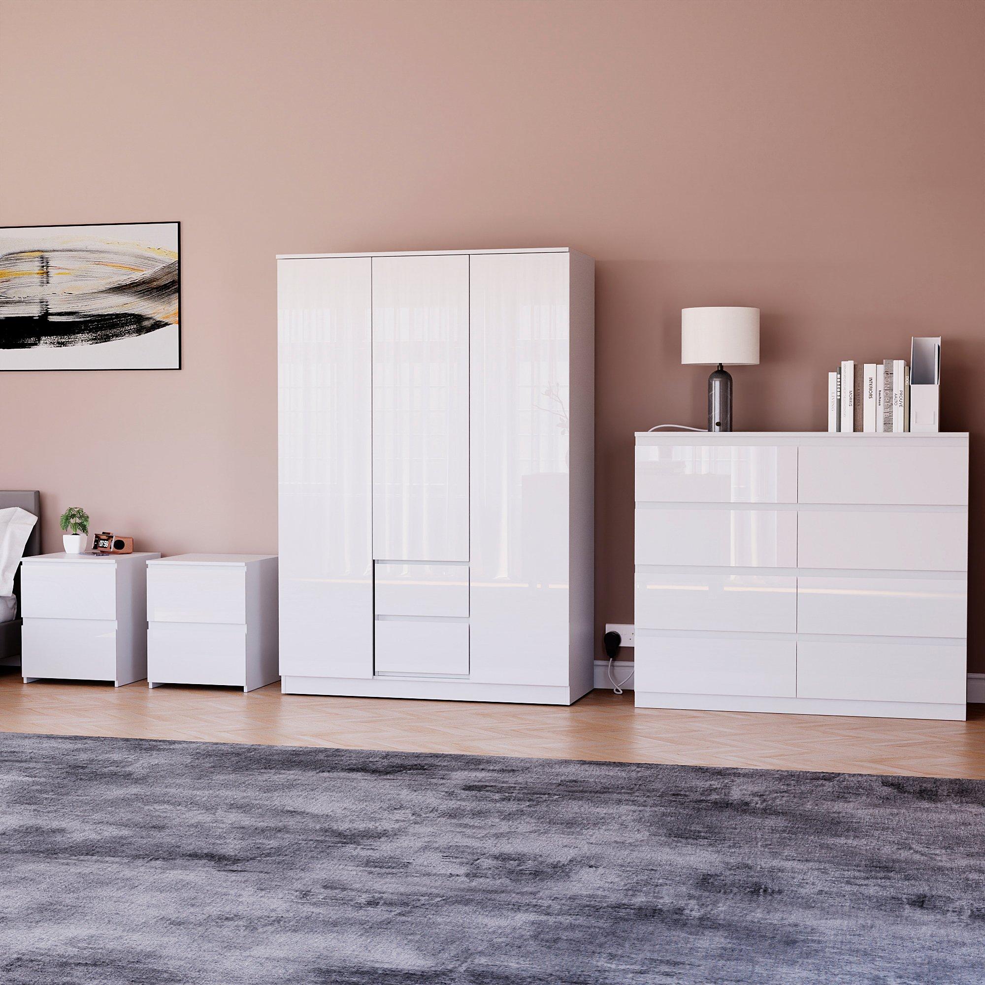 Lassic Vida Designs Glinton Gloss 4 Piece Bedroom Set 10