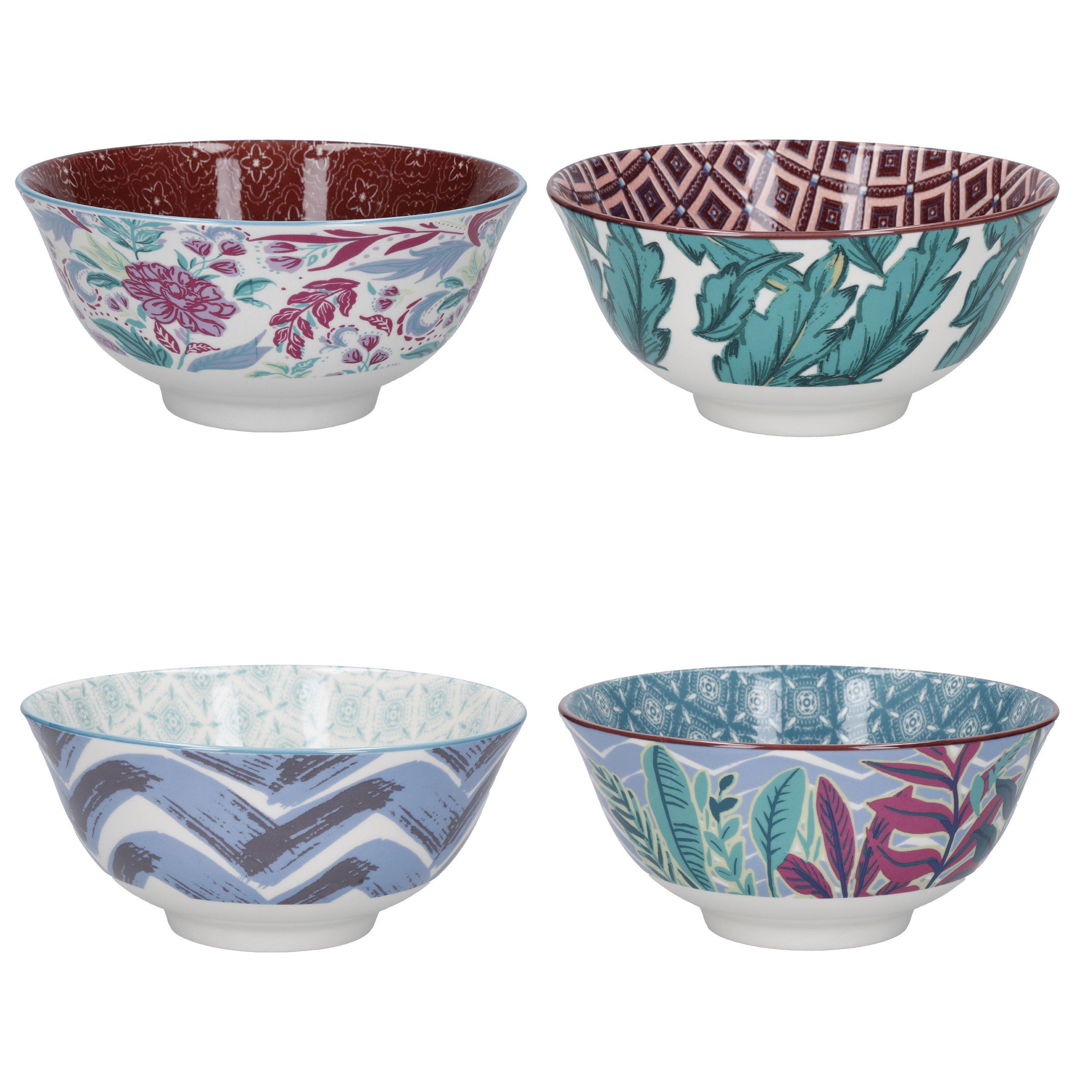 Kitchencraft  4-Piece Ceramic Cereal / Dessert Bowl - Assorted  of 4