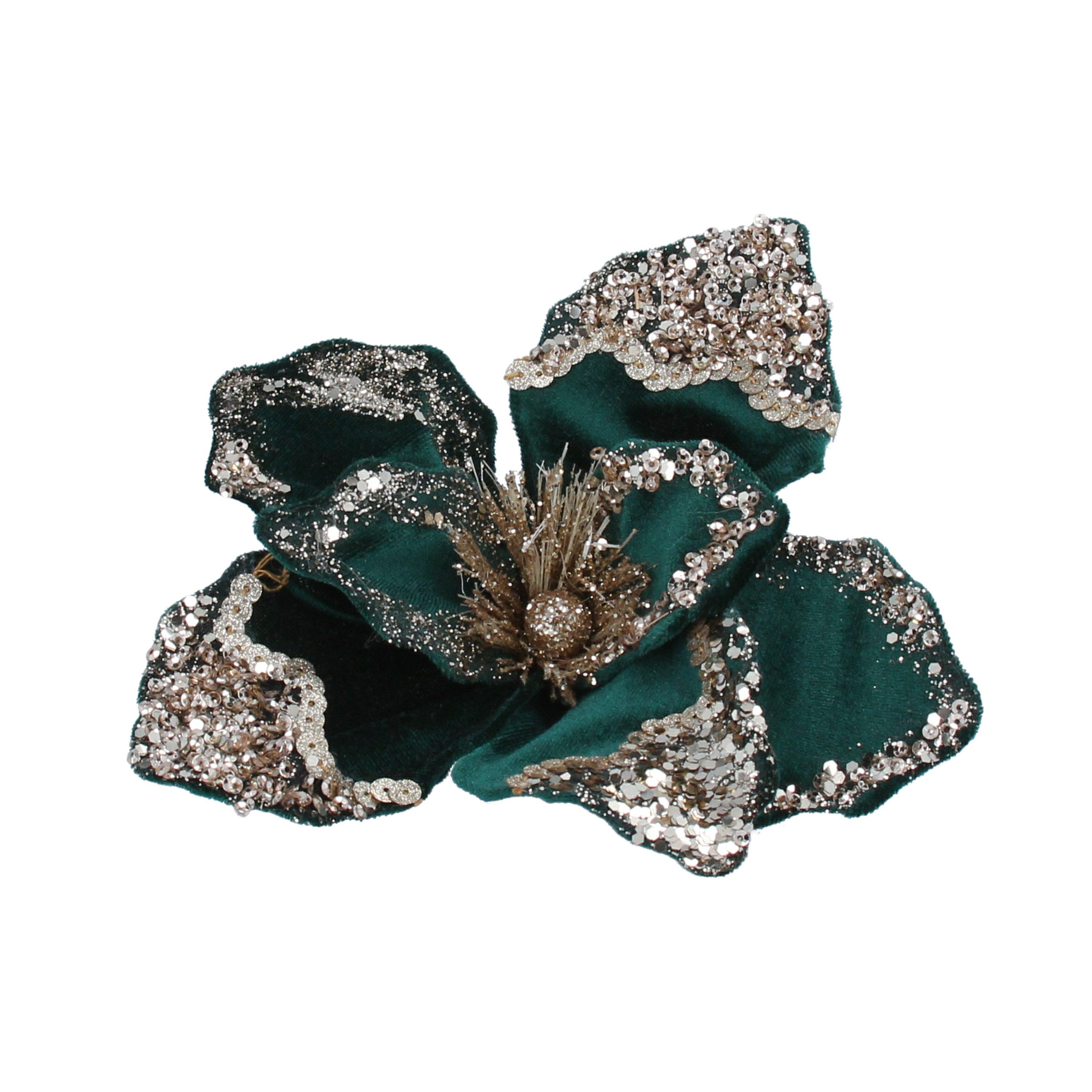 Gisela Graham Flower Clip Bauble and Tree Decoration