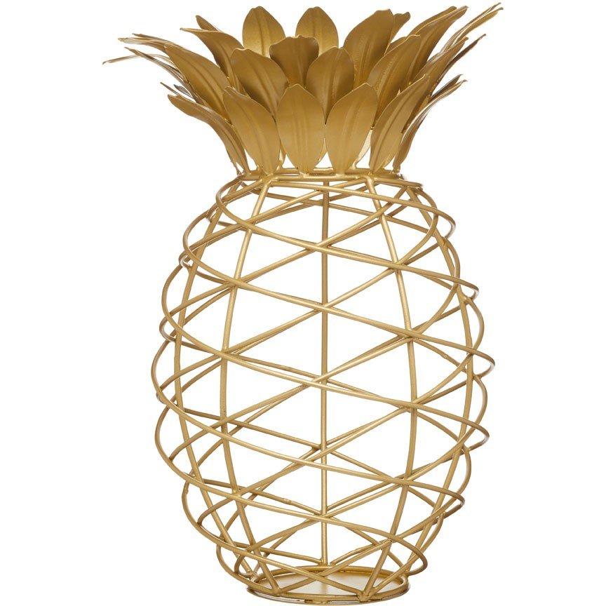 Barcraft  Pineapple Shaped Wine Cork Collector - Gold - 20x28cm
