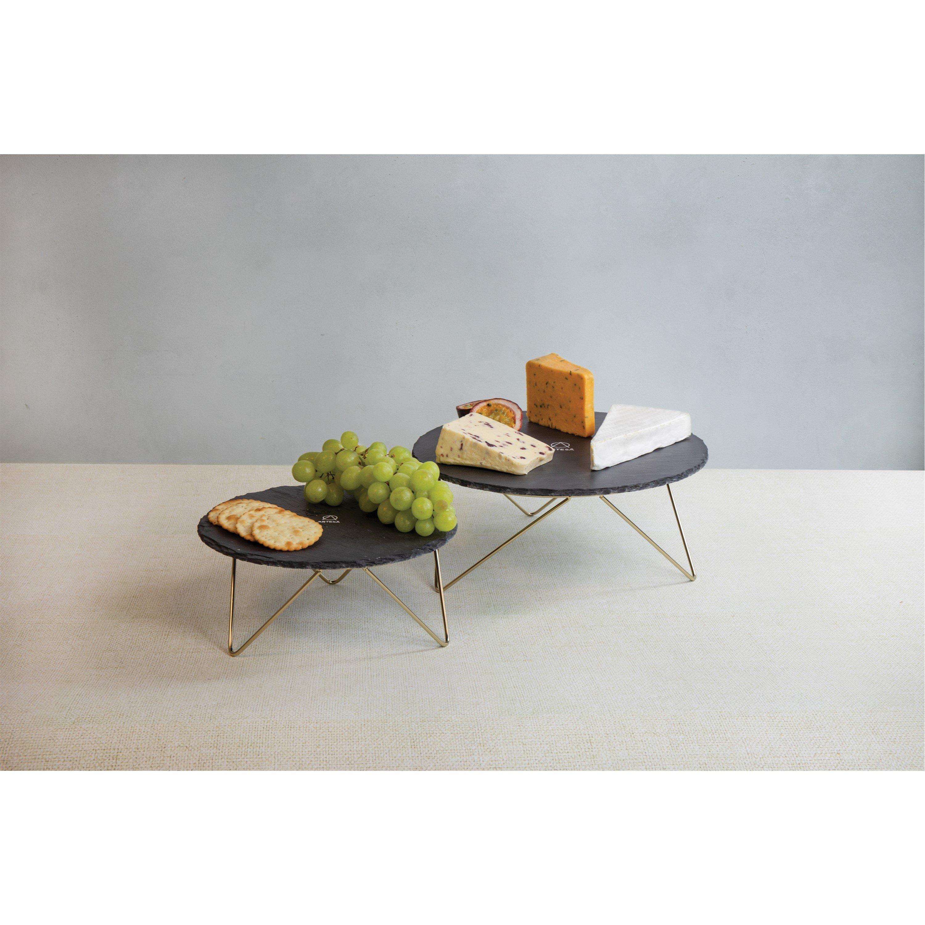 Black - Artesa - Tiered Serving Stand 2 Slate Platters - 5