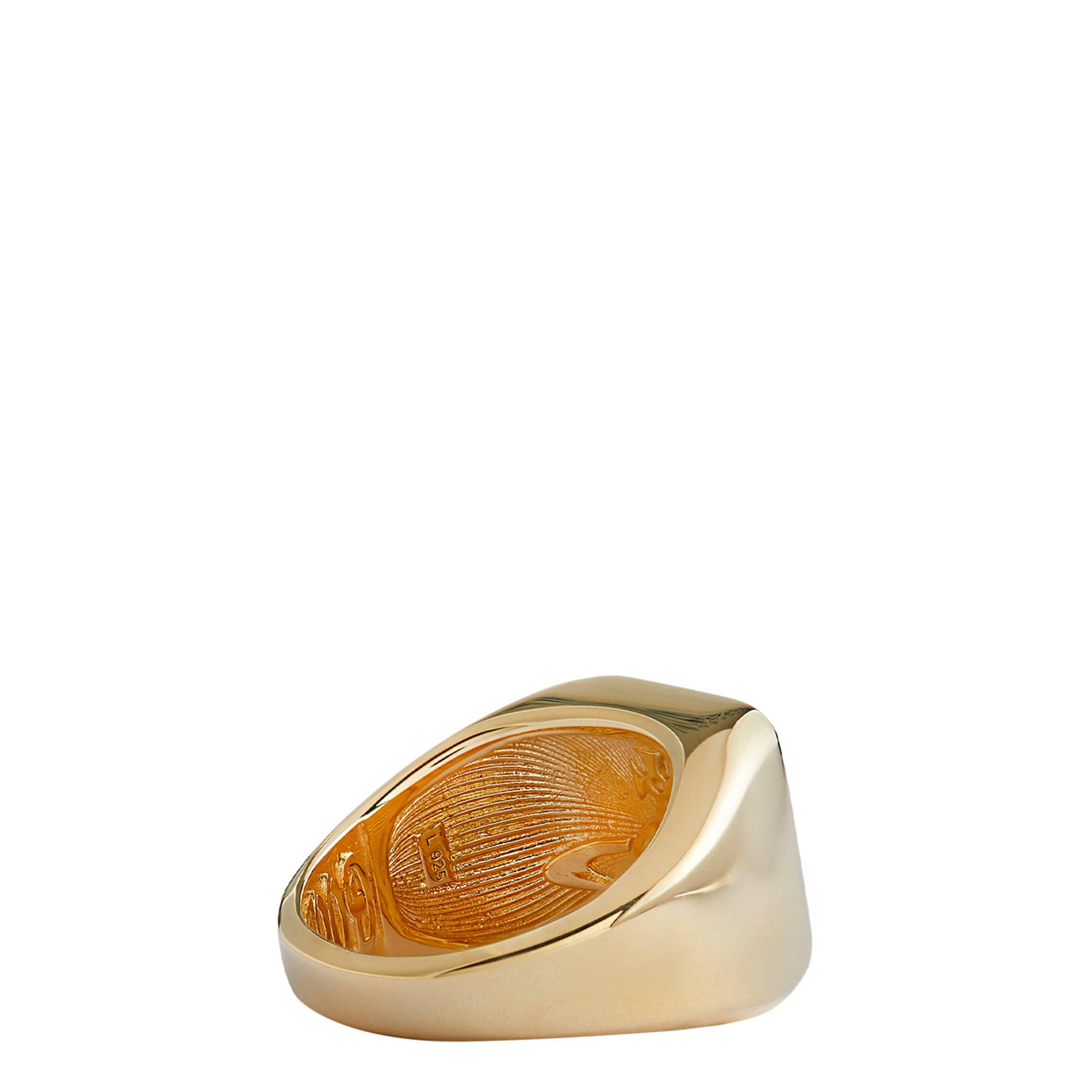 Gold/White R102 - Vivienne Westwood - Men's Carlo Ring - 2