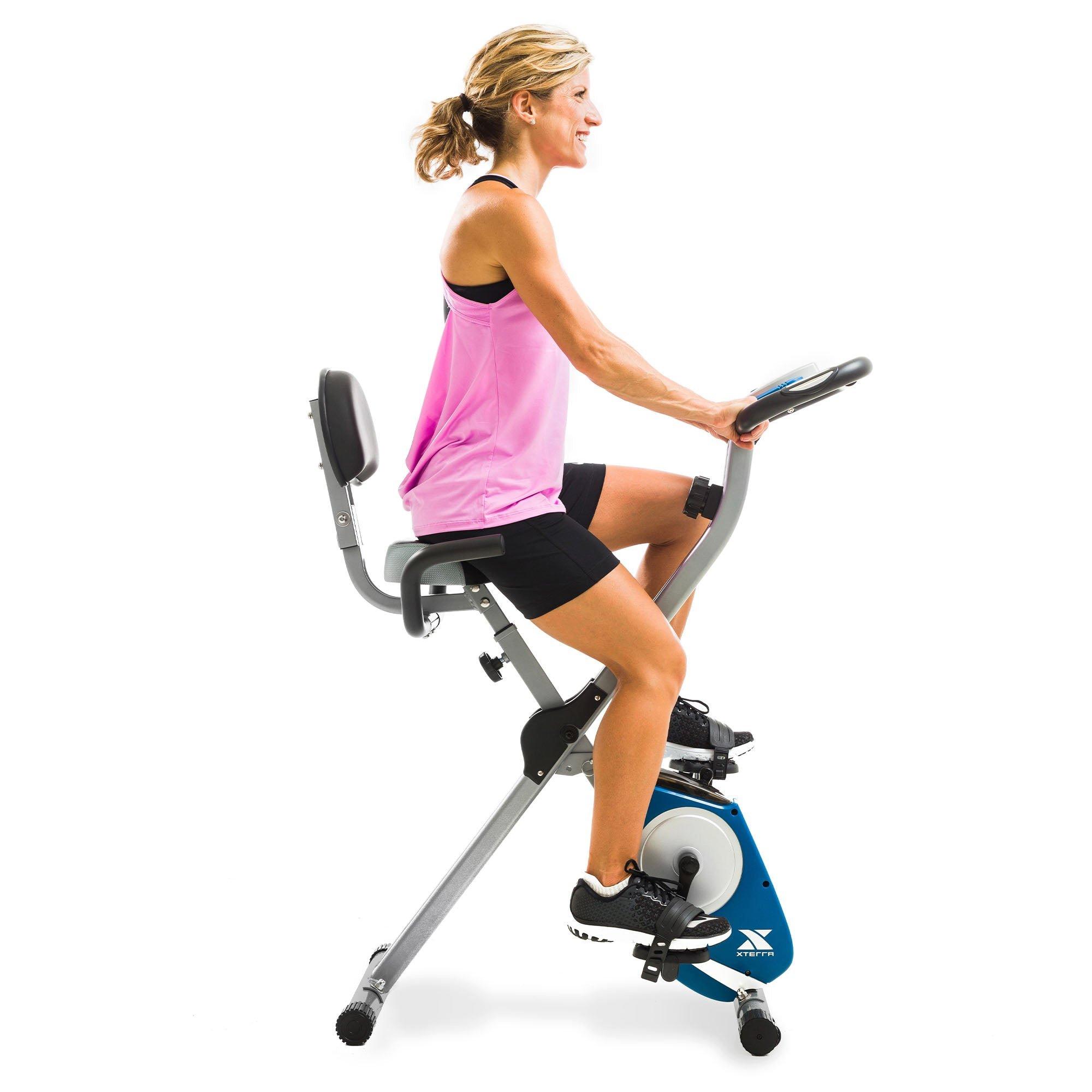 Silver - Xterra Fitness - FB350 Folding Exercise Bike - 6