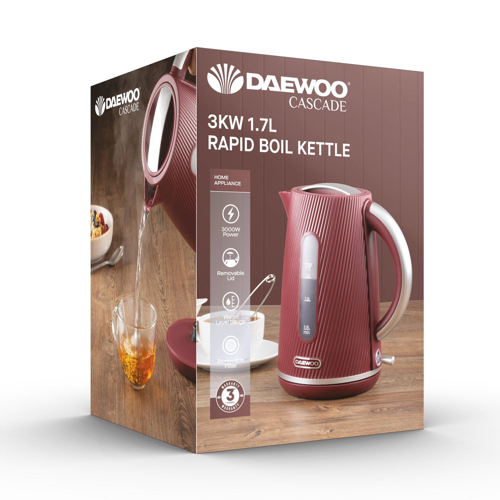Ruby - Daewoo Electricals - CASCADE 1.7L 3KW KETTLE RUBY - 2