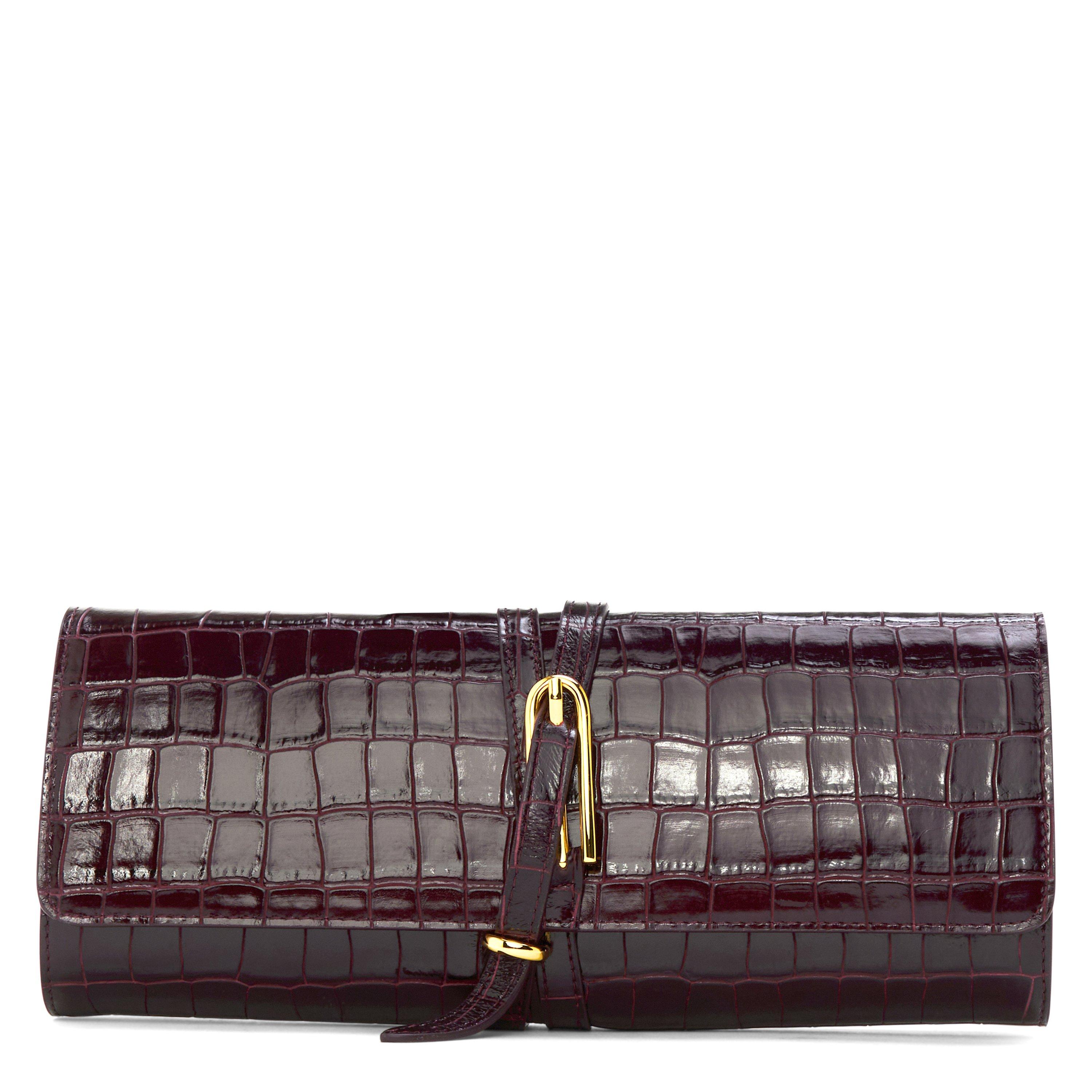 BURGUNDY - Liffner - BELTED CROCCLUTCH - 1