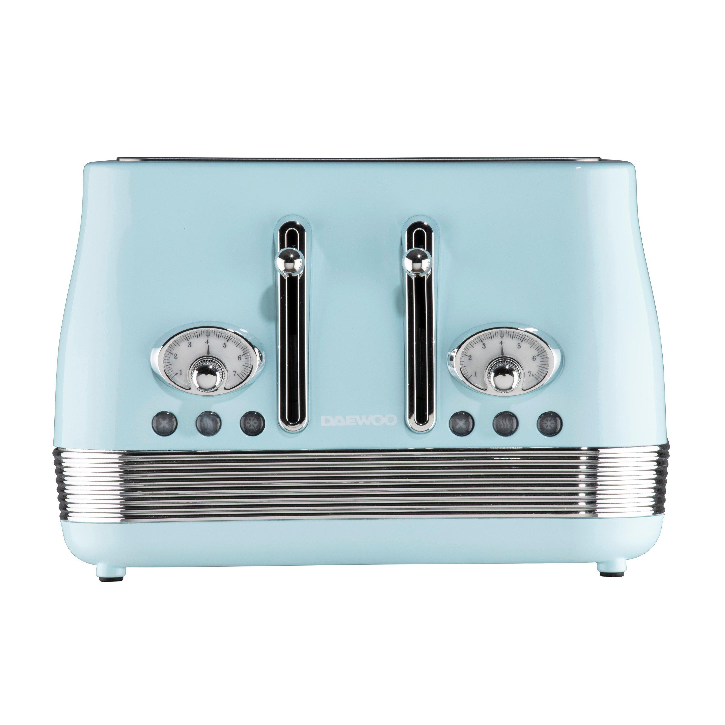Sky Blue - Daewoo Electricals - DENVER 4 SLICE TOASTER SKY BLUE - 1