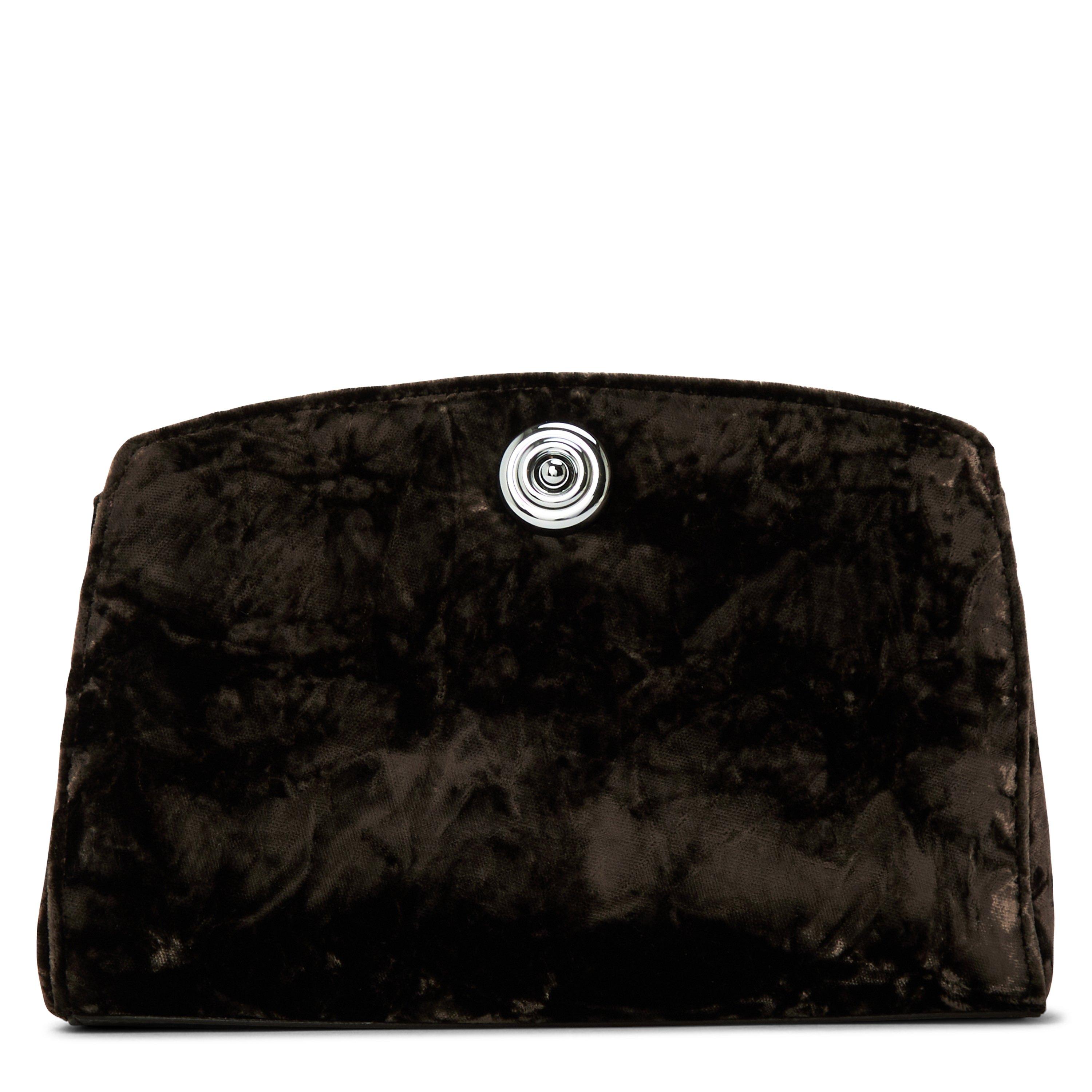 BROWN - Liffner - PUSHLOCK VELVET CLUTCH - 1
