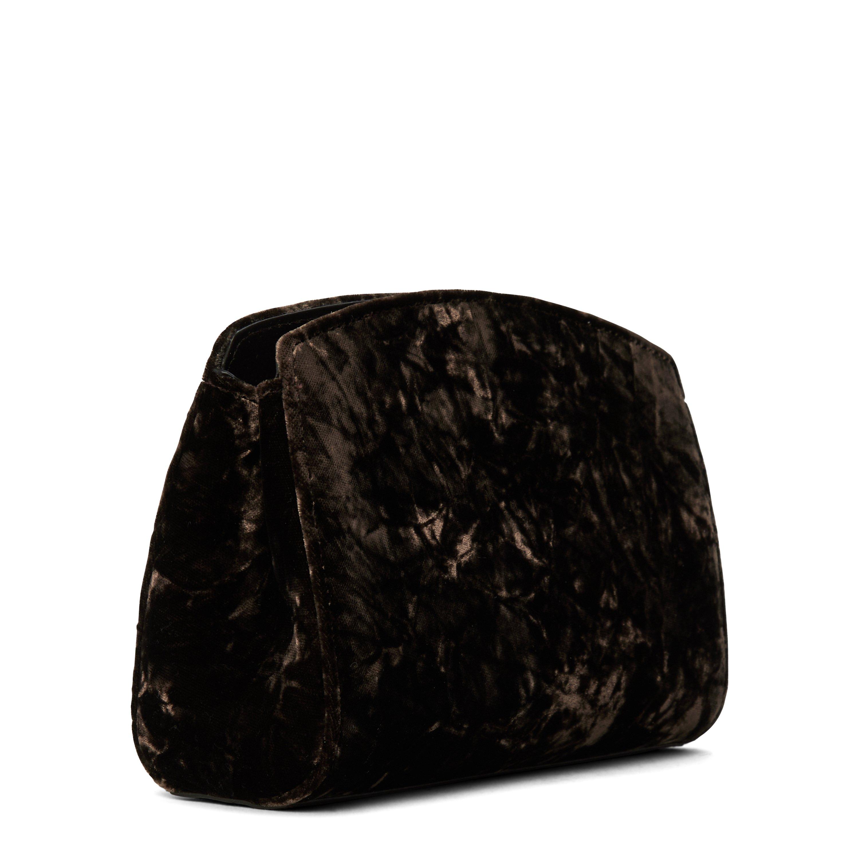BROWN - Liffner - PUSHLOCK VELVET CLUTCH - 2
