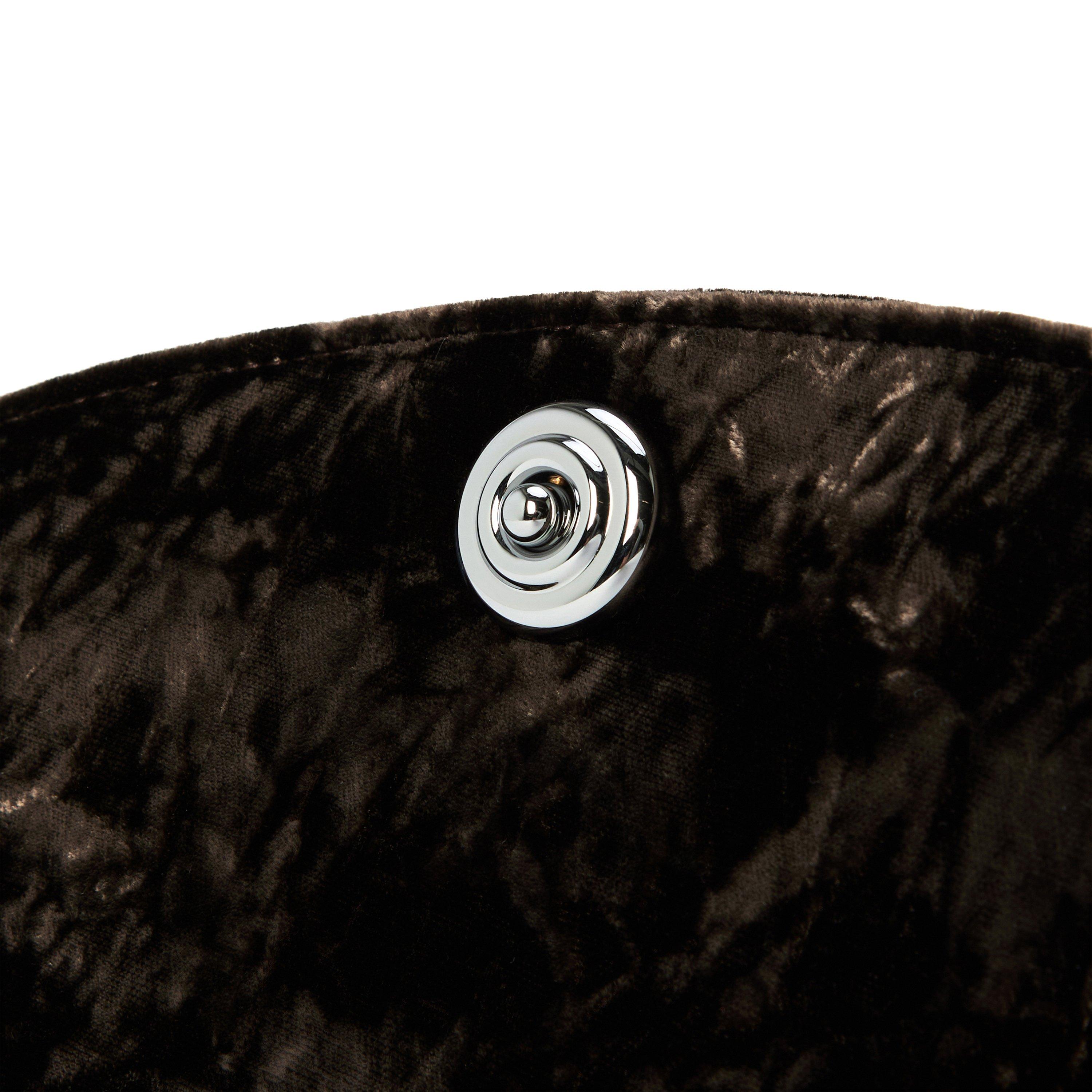 BROWN - Liffner - PUSHLOCK VELVET CLUTCH - 3